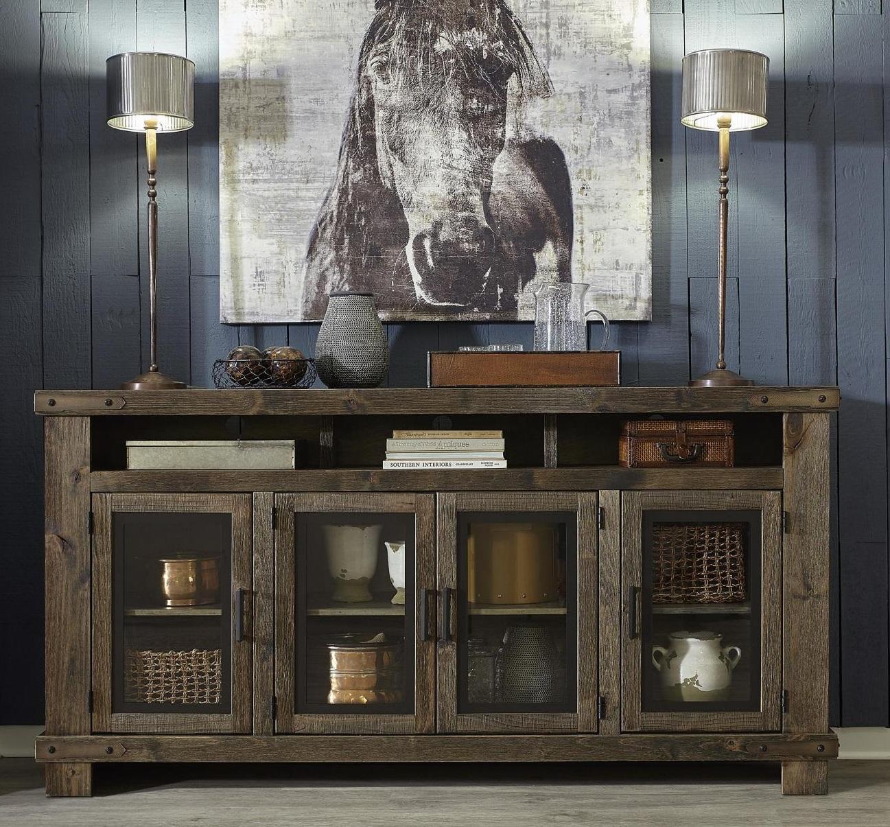 Aspenhome Sawyer 78"Highboy Console in Brindle - Image 2