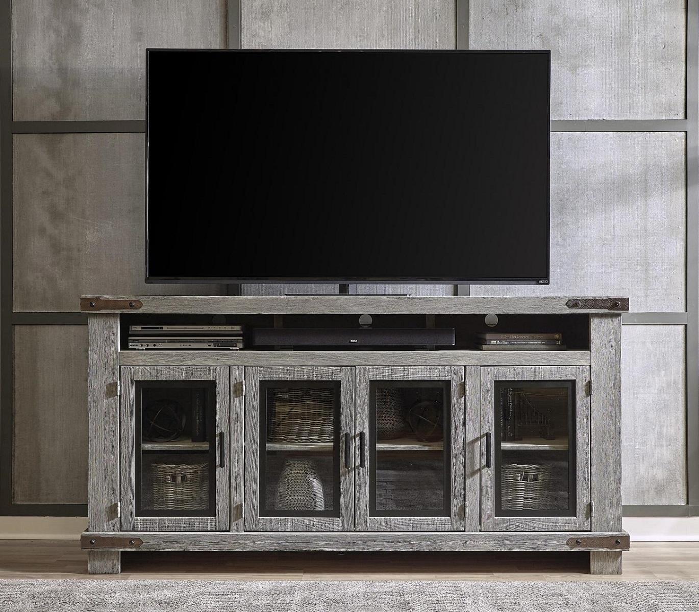 Aspenhome Sawyer 78"Highboy Console in Lighthouse Grey - Image 2
