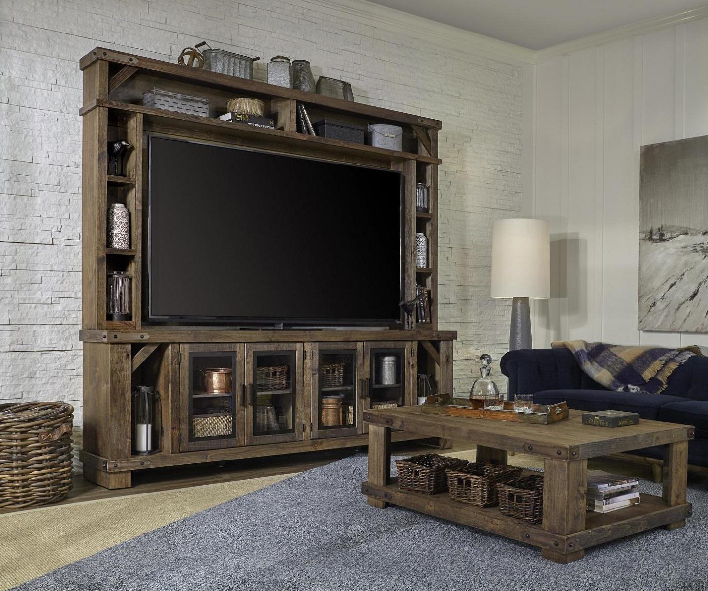 Aspenhome Sawyer 98"Console and Hutch in Brindle - Image 3