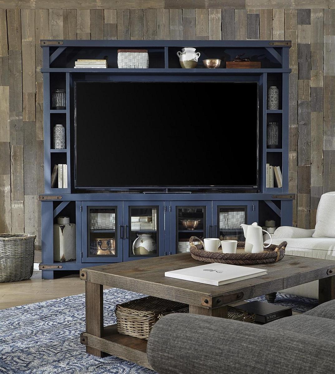 Aspenhome Sawyer 98"Console and Hutch in Malta Blue - Image 3