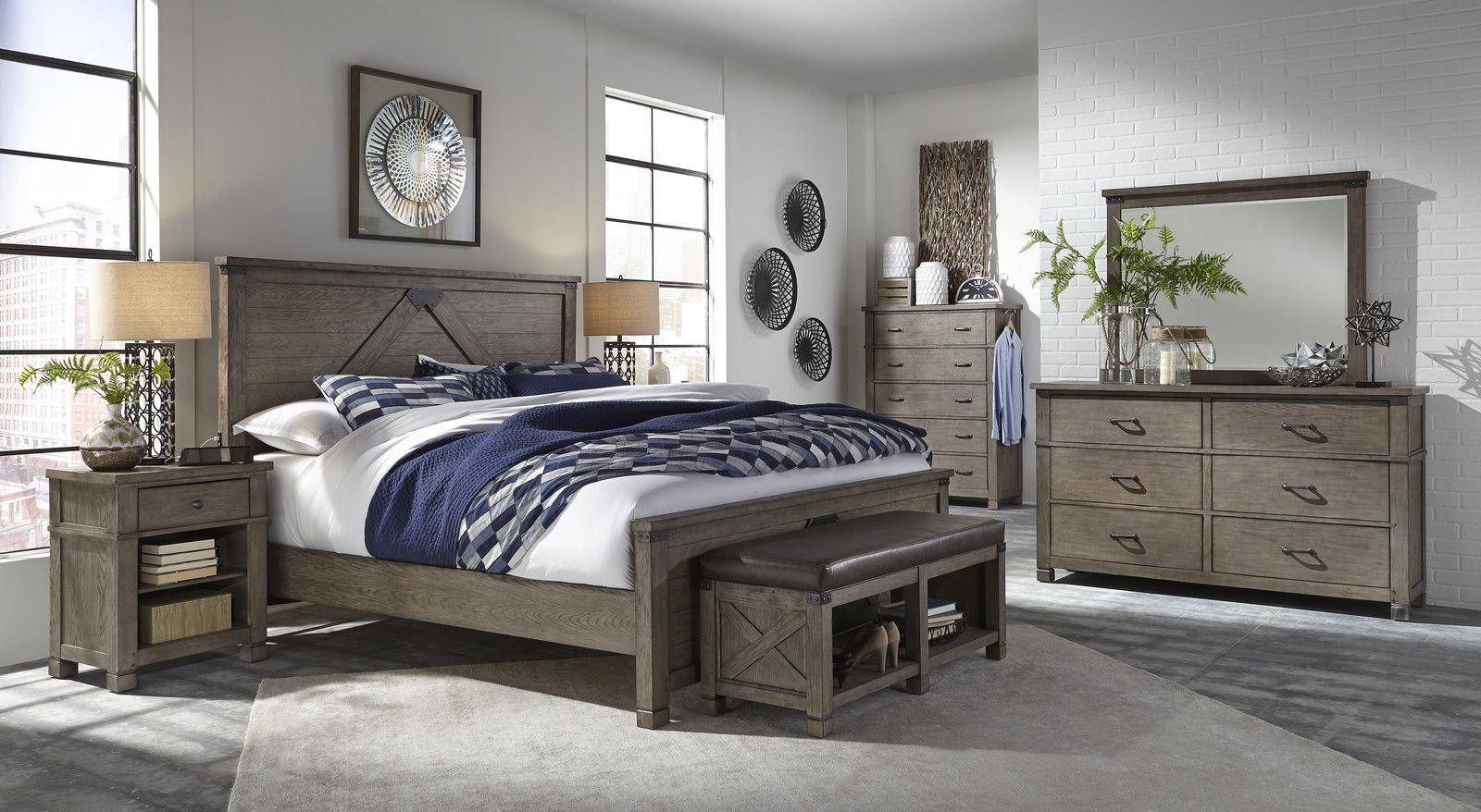 Aspenhome Tucker Queen Panel Bed in Stone - Image 3