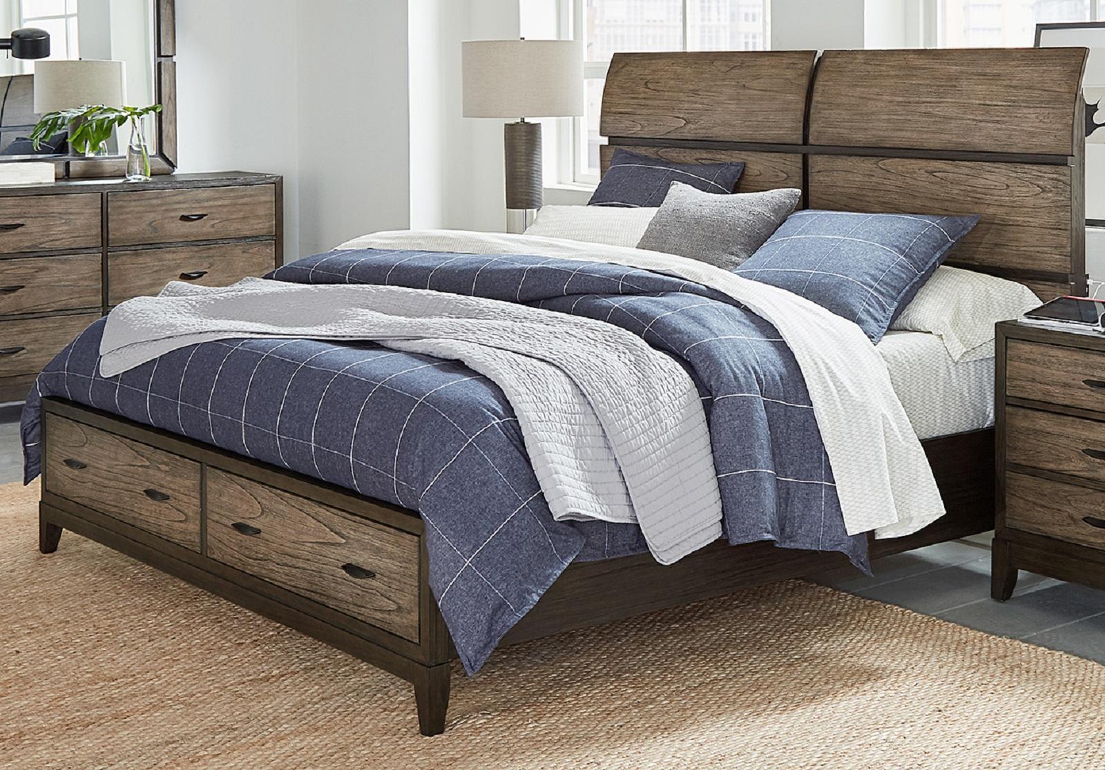 Aspenhome Westlake King Sleigh Storage Bed in Portobello - Image 4