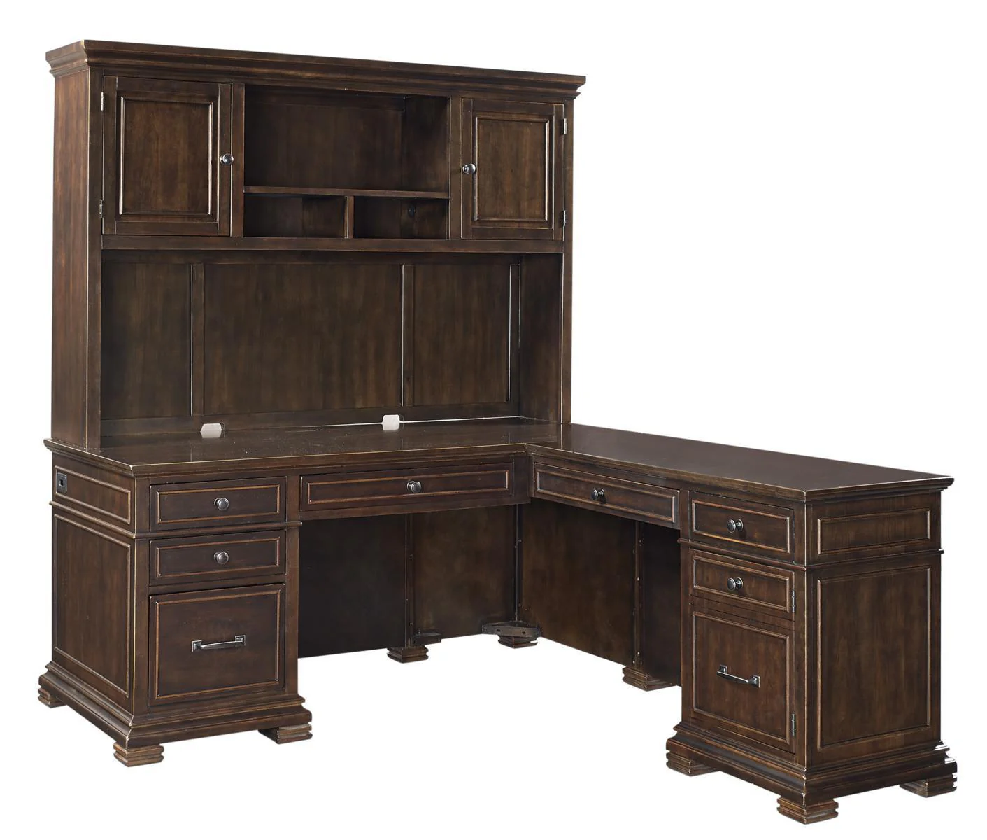 Aspenhome Weston 66" Desk and 48" Return Desk in Brown I35-307/308 - Image 2