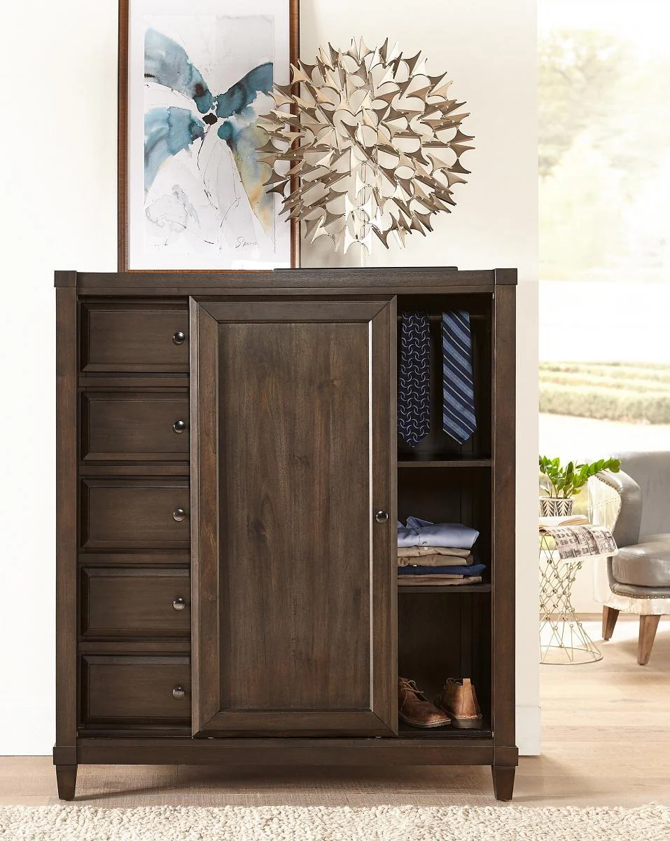 Asphenhome Easton Sliding Door Chest in Burnt Umber - Image 2