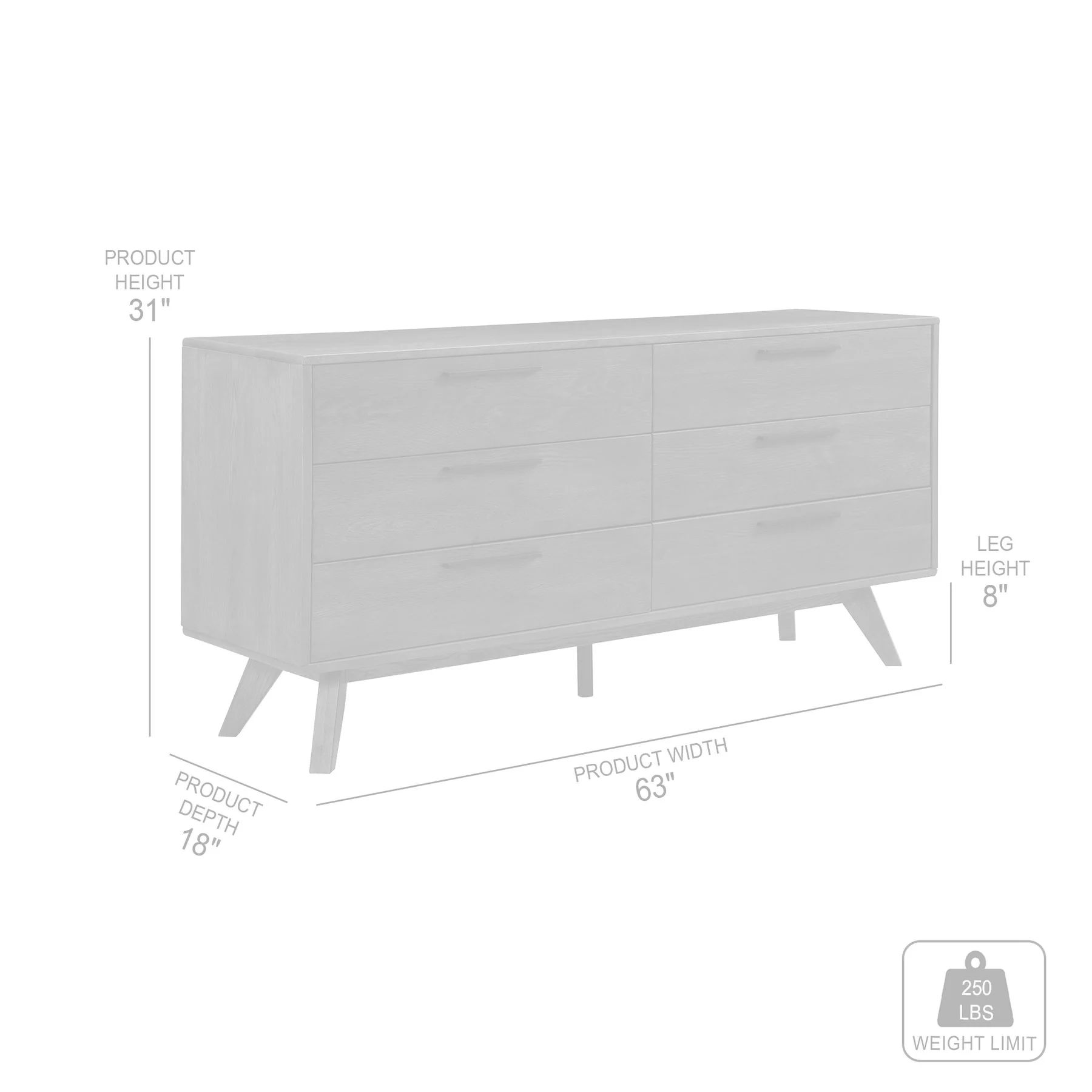 Astoria 4 Piece Queen Bedroom Set in Oak with Black Faux Leather - Image 11