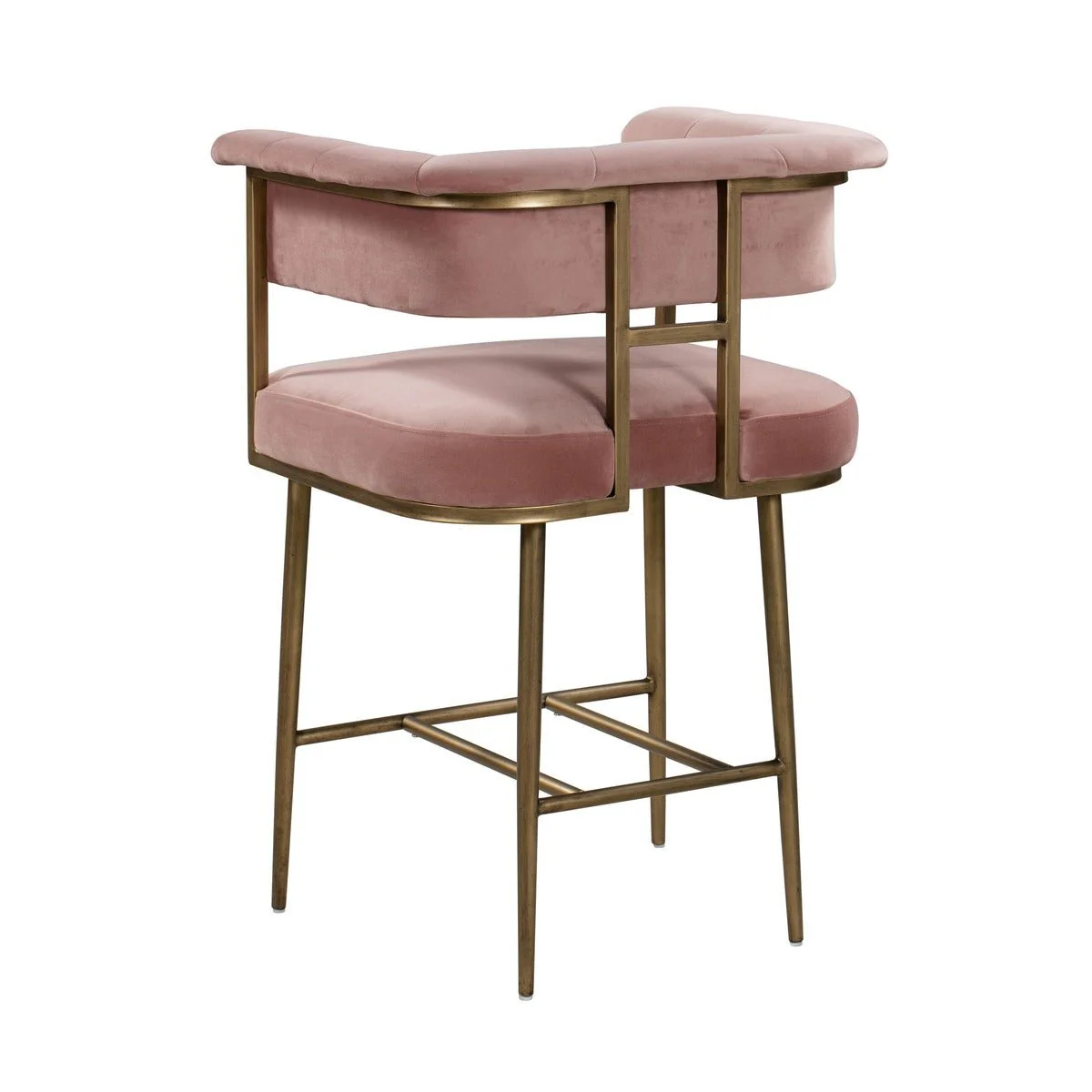 Astrid Blush Velvet Counter Stool - Image 4