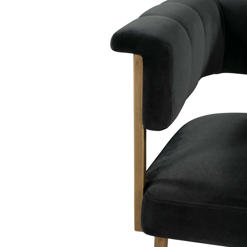 Astrid Grey Velvet Bar Stool - Image 8