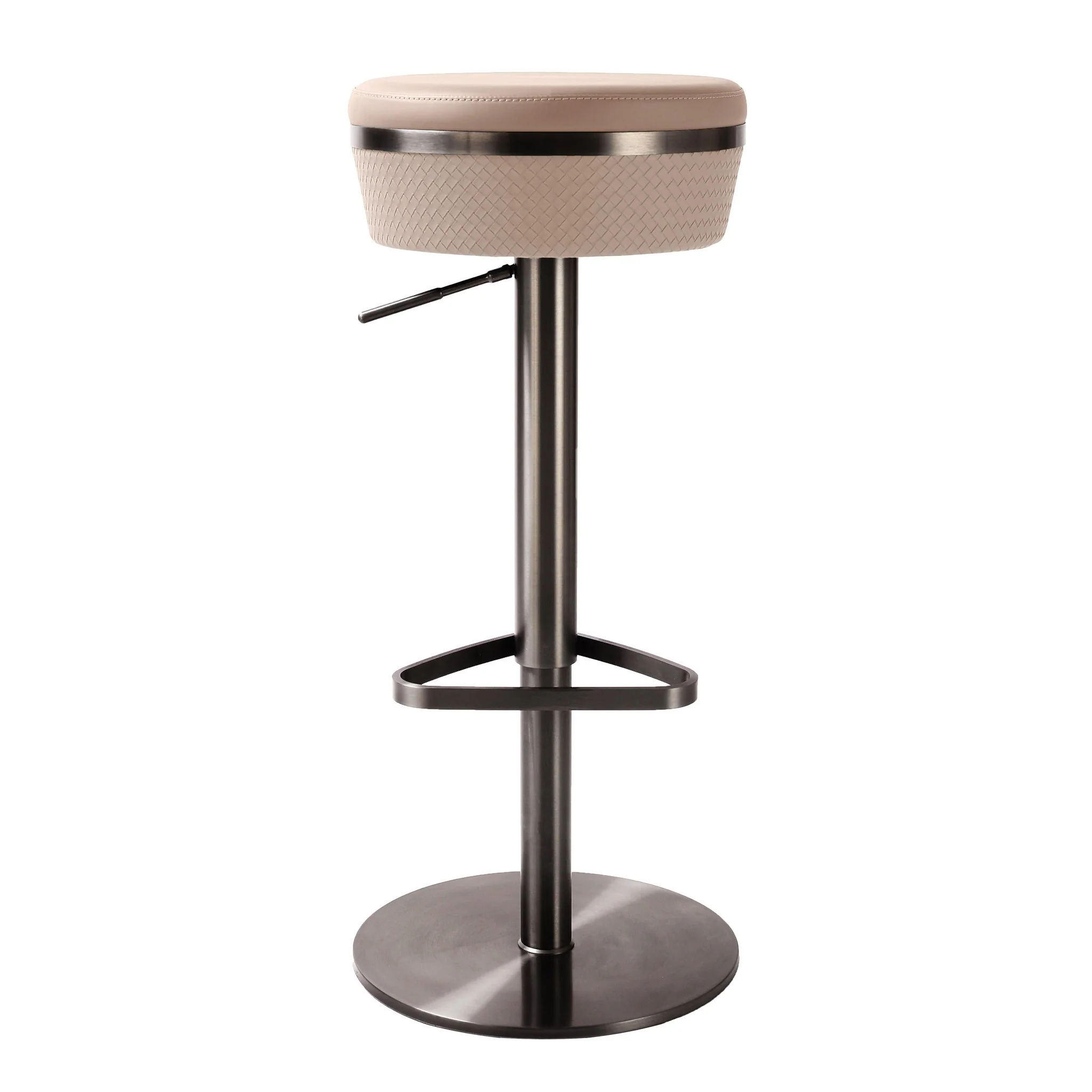 Astro Cafe au Lait Woven Performance Vegan Leather Adjustable Stool - Image 3