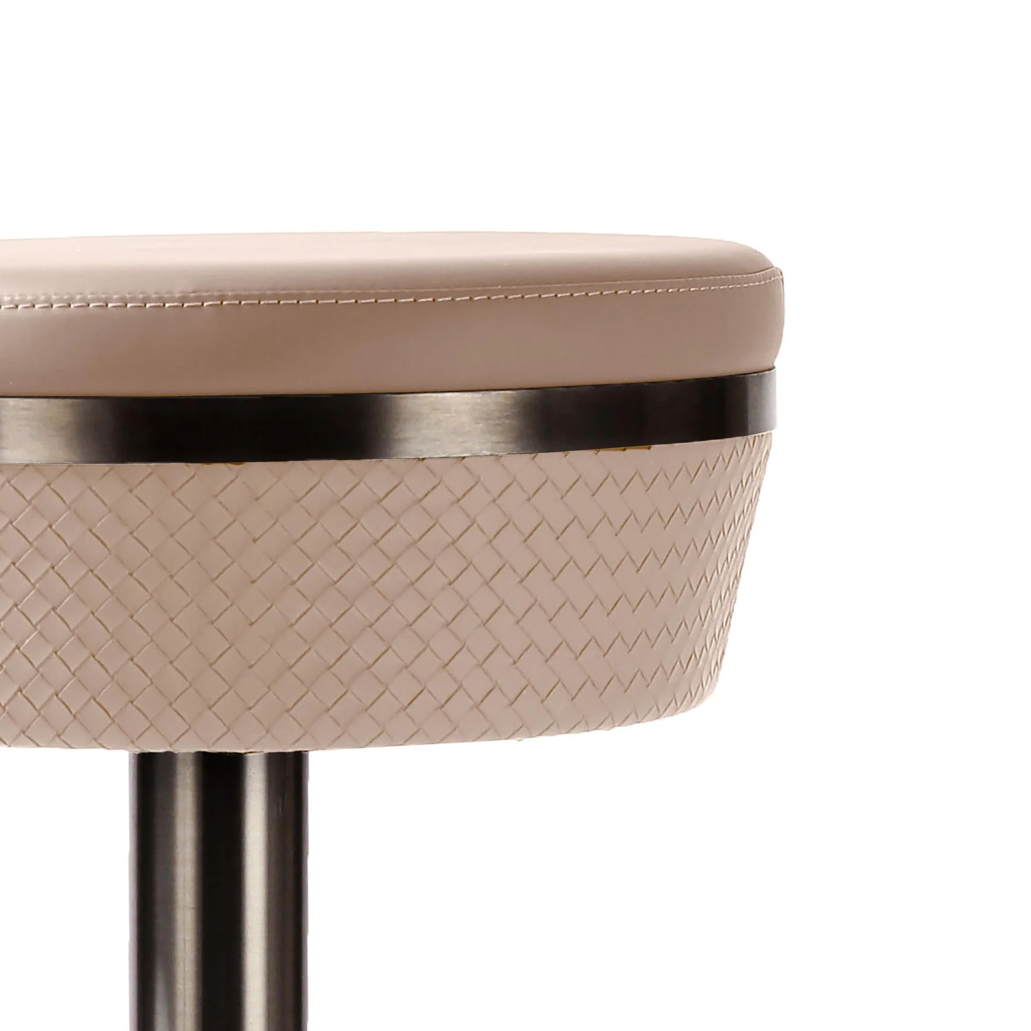 Astro Cafe au Lait Woven Performance Vegan Leather Adjustable Stool - Image 5