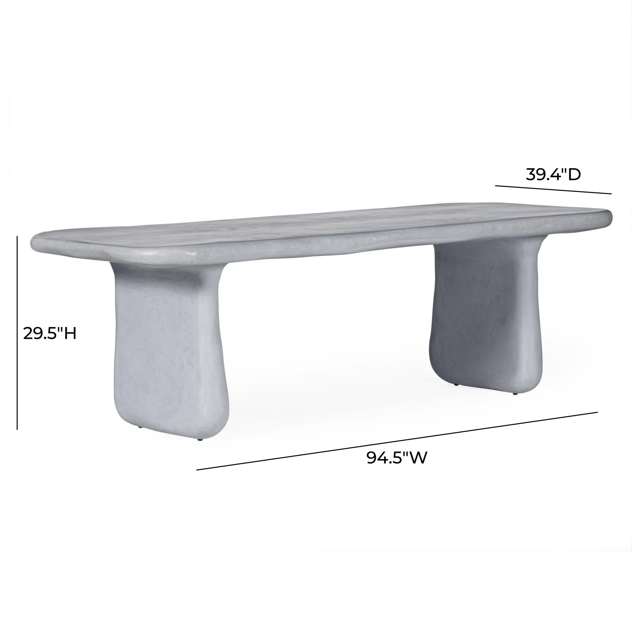 Athen Grey Faux Stone Dining Table - Image 7