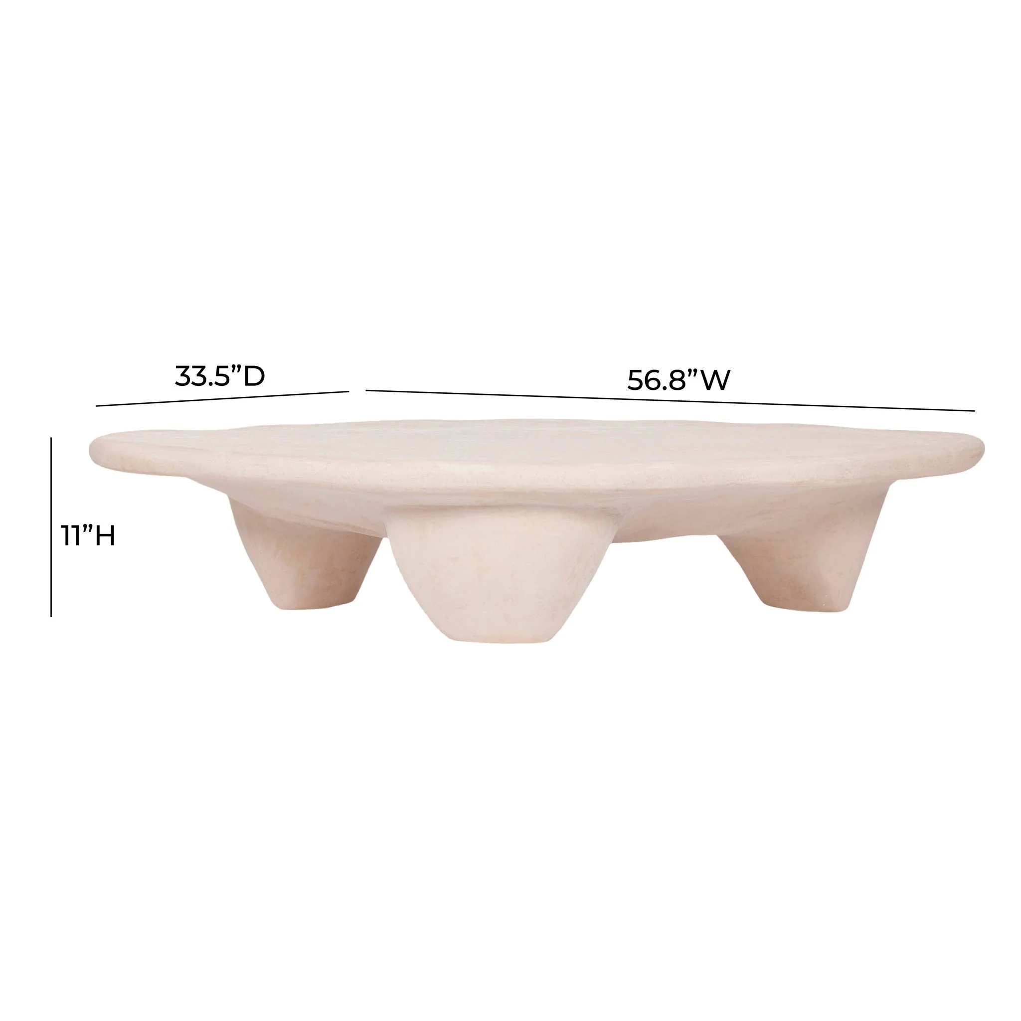 Athen Nude Faux Stone Coffee Table - Image 8