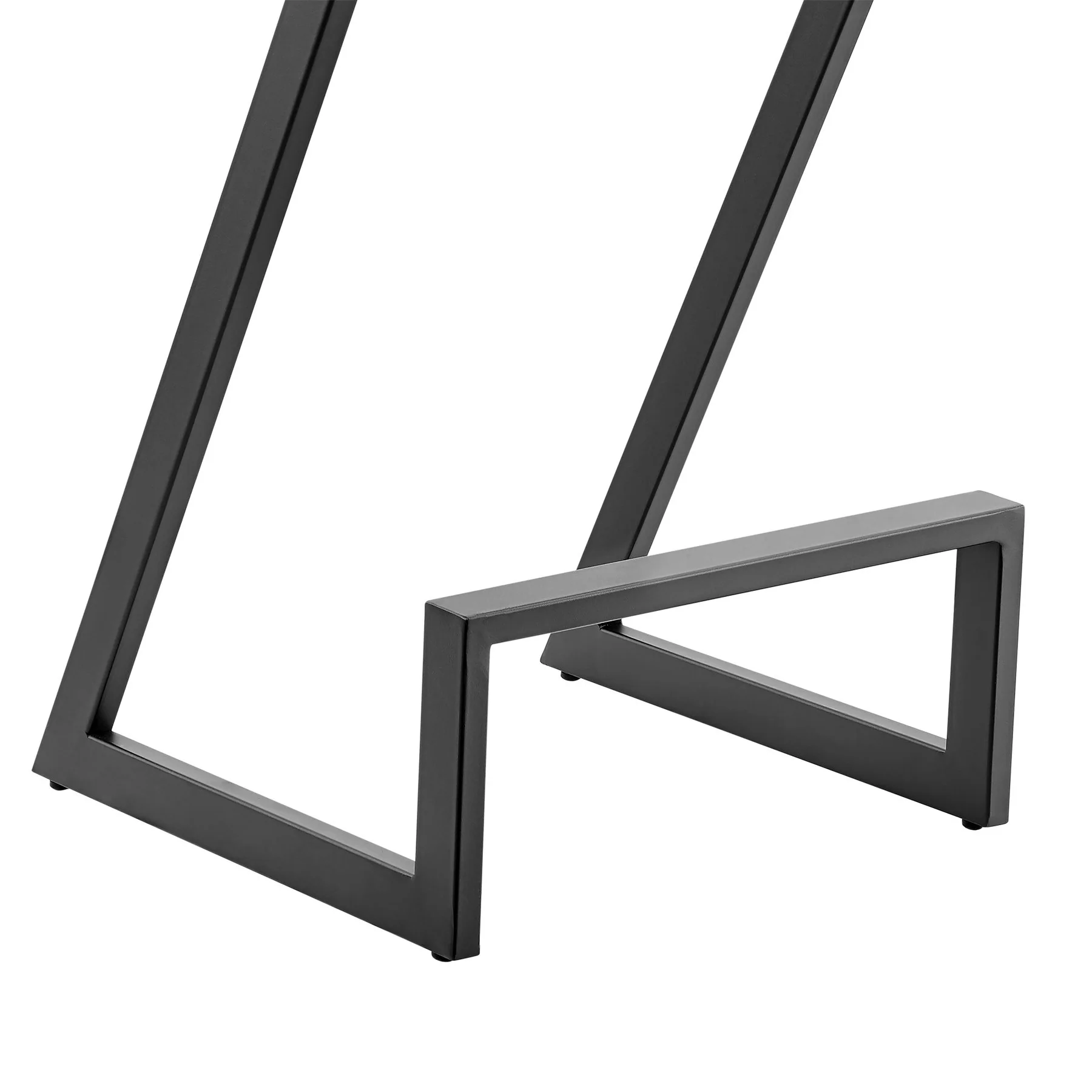 Atlantis 26" Backless Counter Stool with Matte Black Iron and Vintage Gray Faux Leather - Image 8