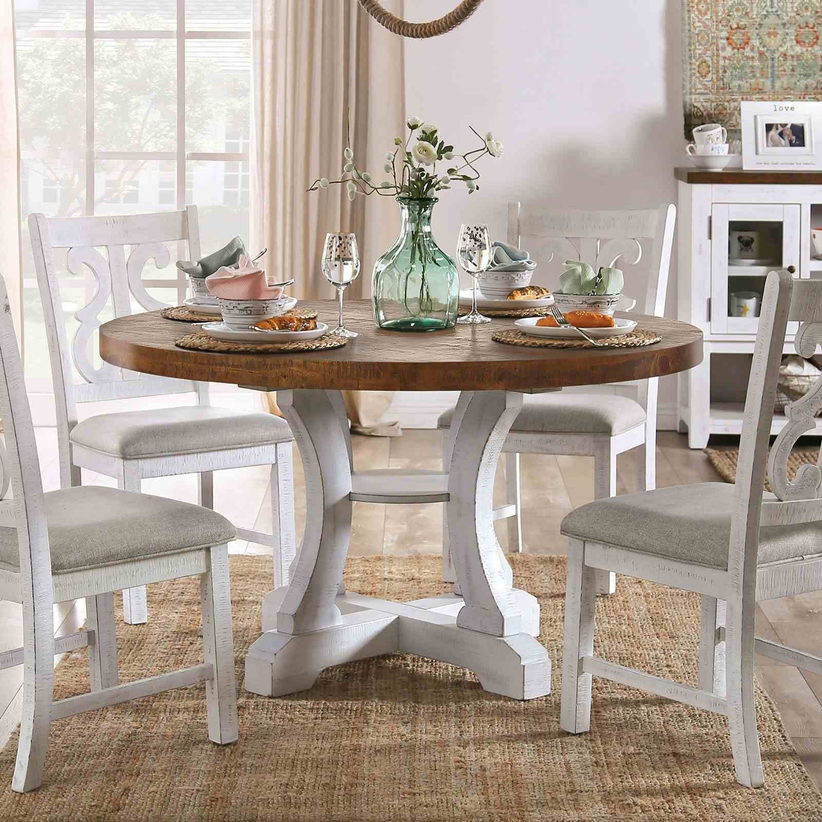 Auletta Round Dining Table, Dark Oak - Image 3
