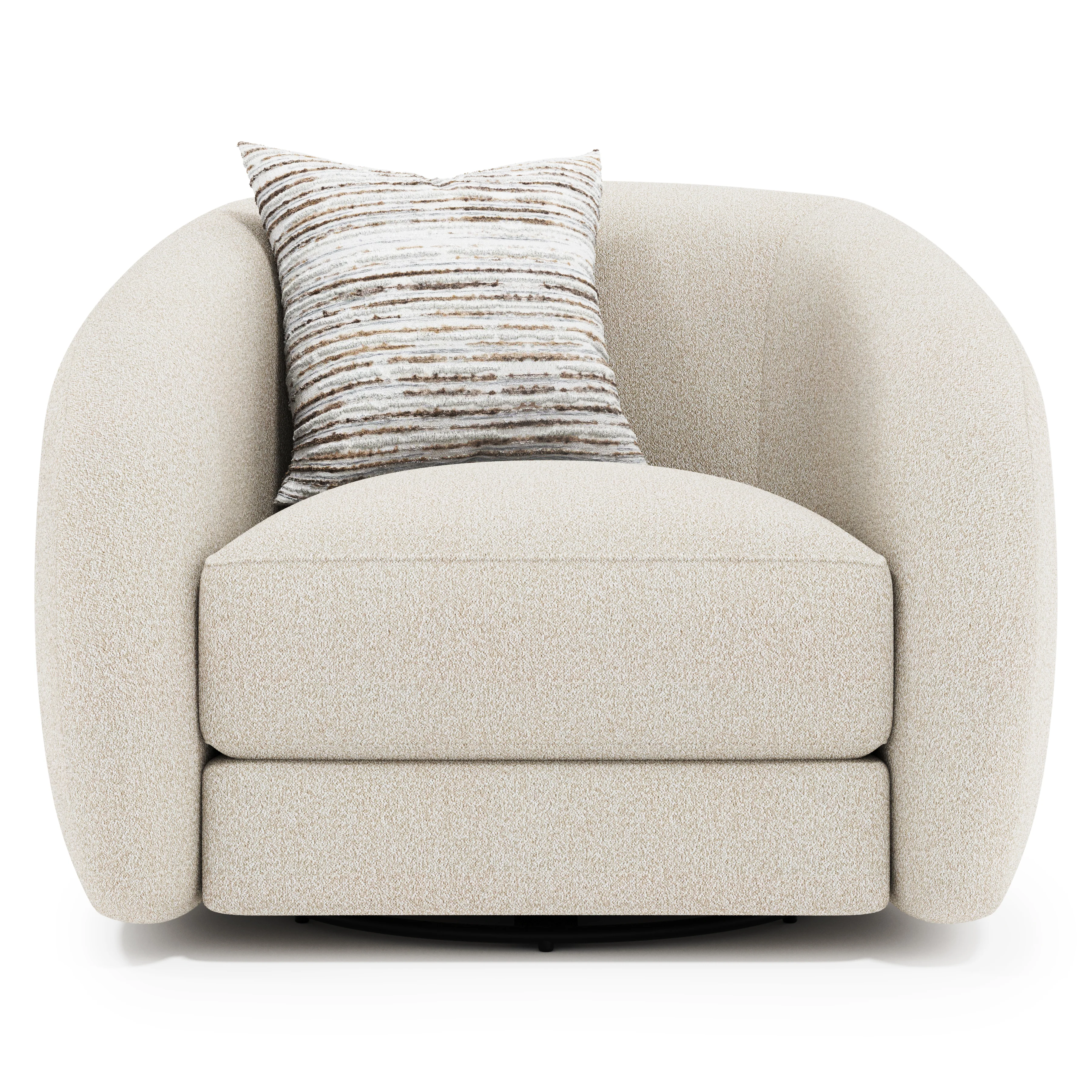 Austen Fabric Swivel Chair - Image 11