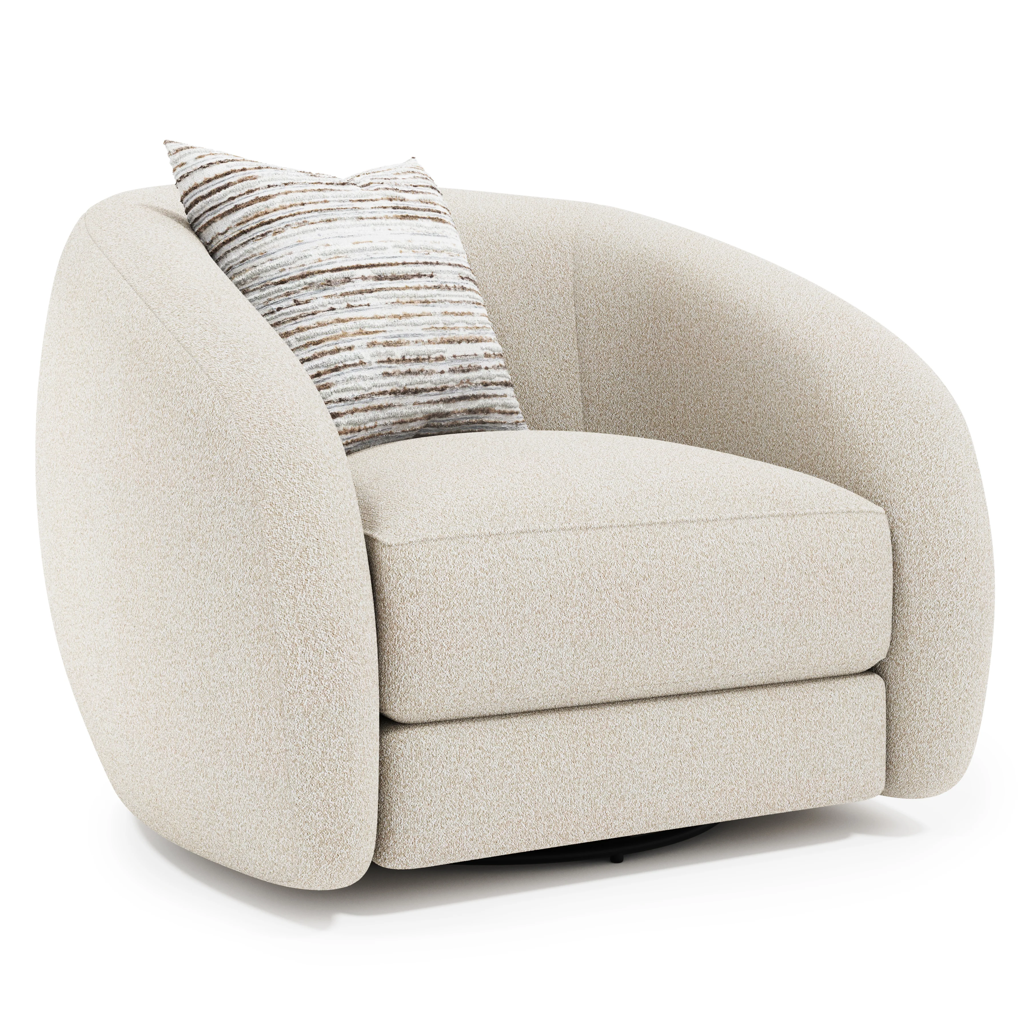 Austen Fabric Swivel Chair - Image 13