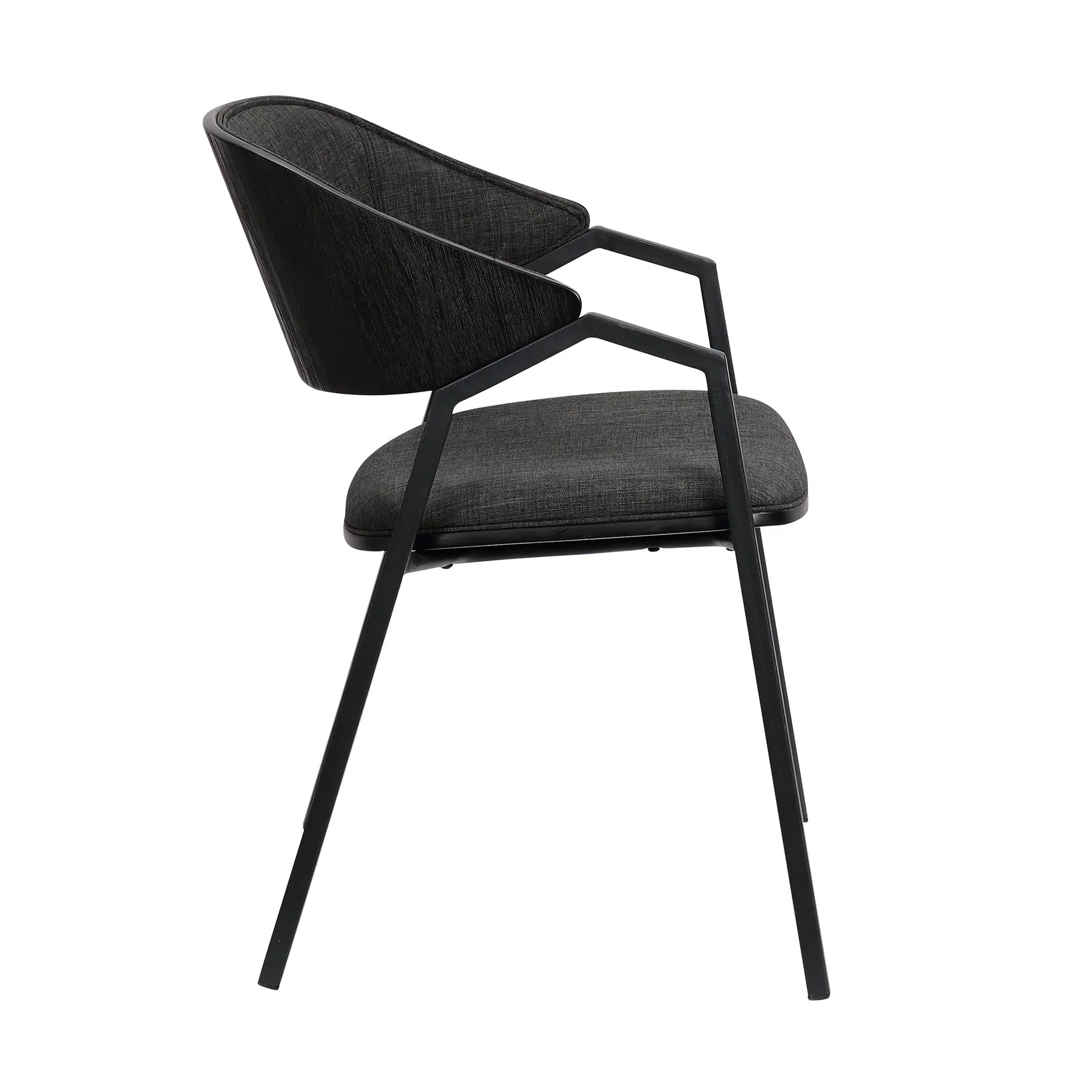 Austin Charcoal Modern Dining Accent Chairs - Set of 2 - Image 3