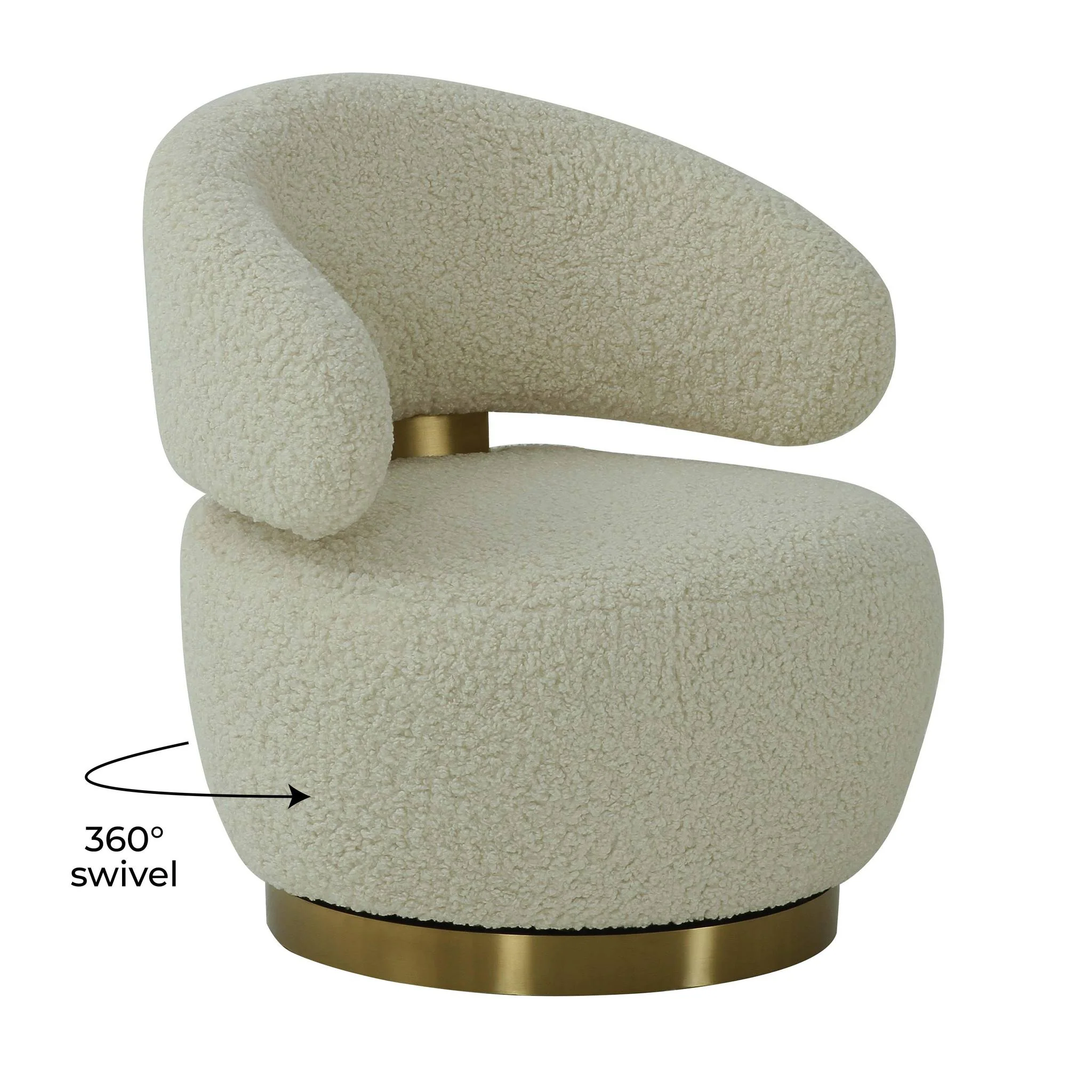 Austin Faux Shearling Chair - Image 6