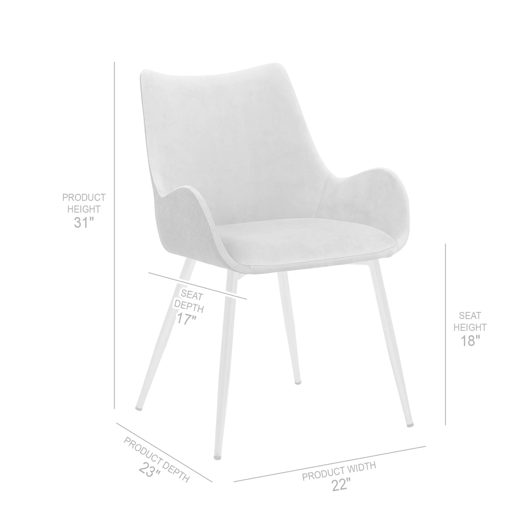 Avery Blue Fabric Dining Room Chair with Gold Legs - Image 10