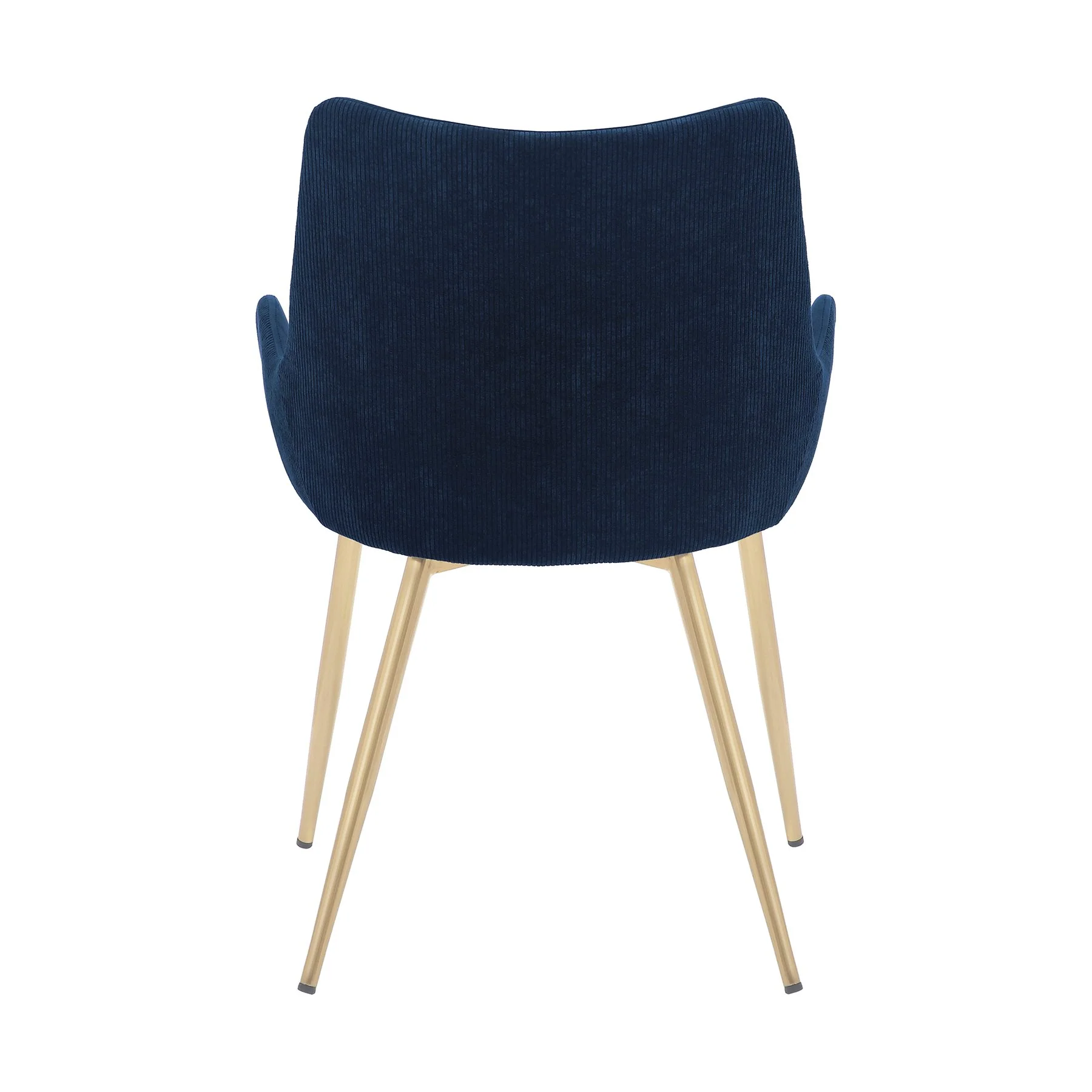 Avery Blue Fabric Dining Room Chair with Gold Legs - Image 5