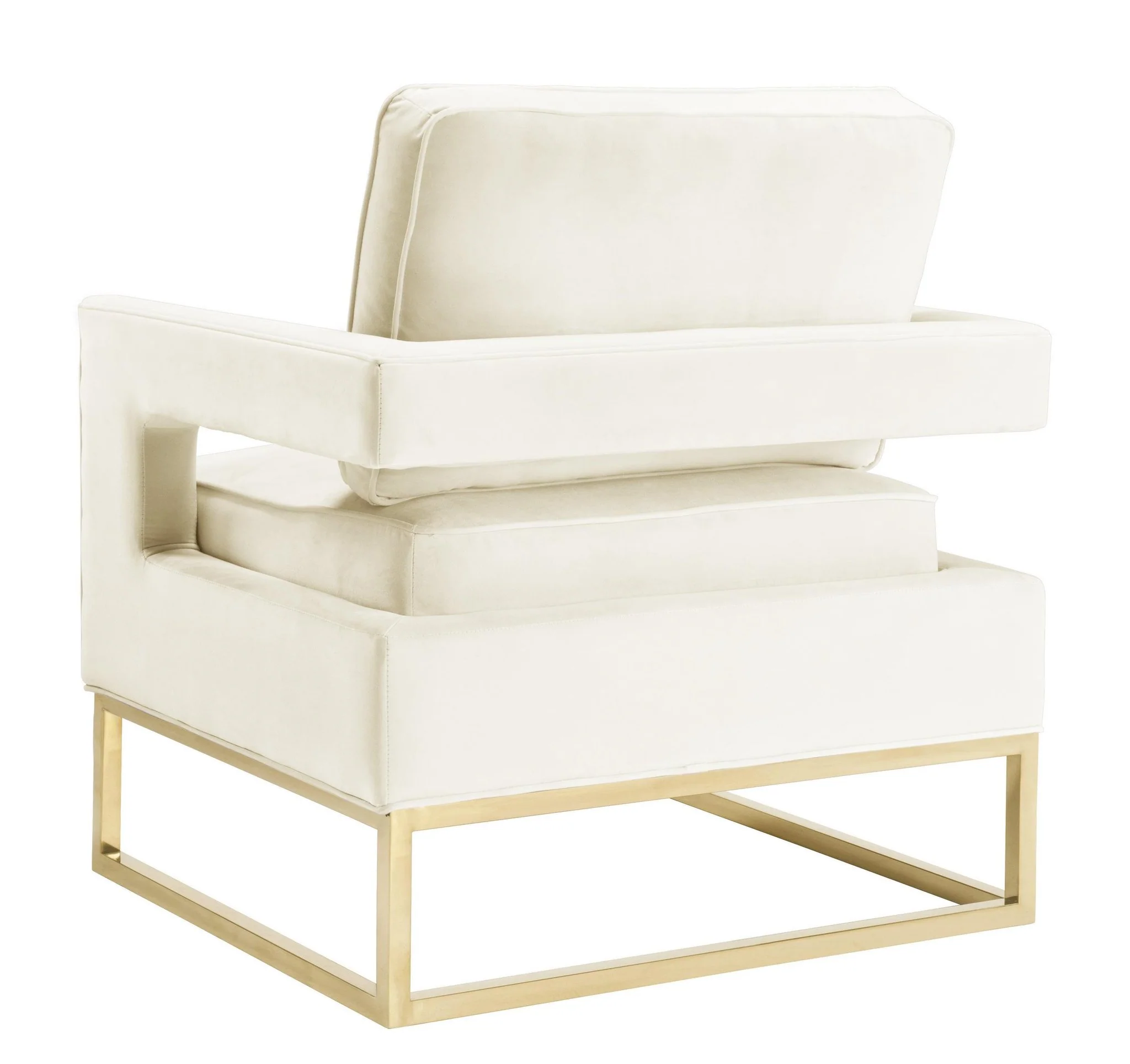 Avery Cream Velvet Chair - Image 5