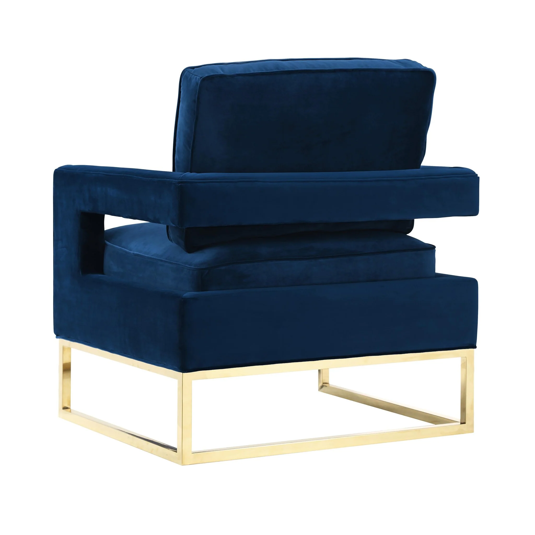 Avery Navy Velvet Chair - Image 4
