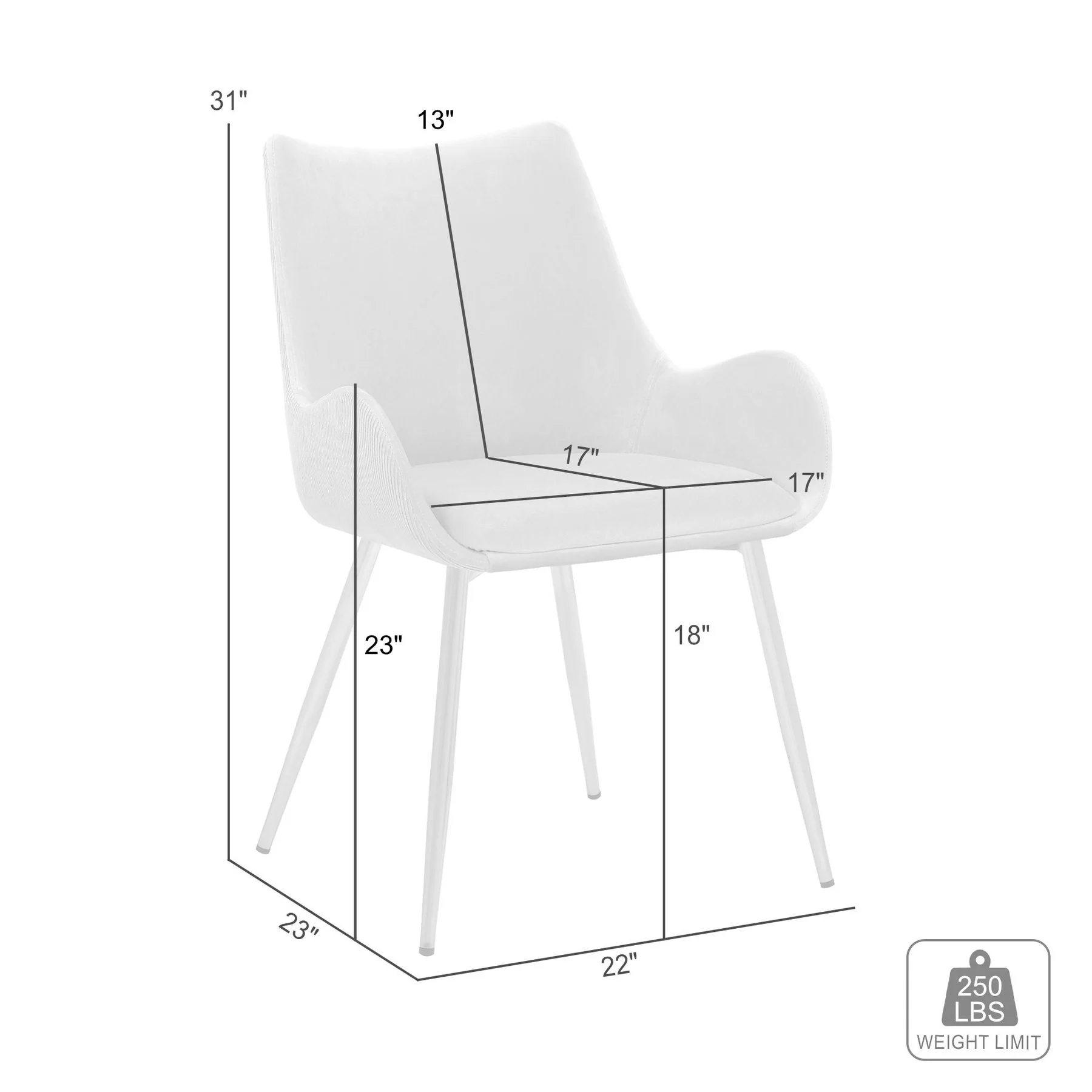 Avery Pink Fabric Dining Room Chair with Gold Legs - Image 8