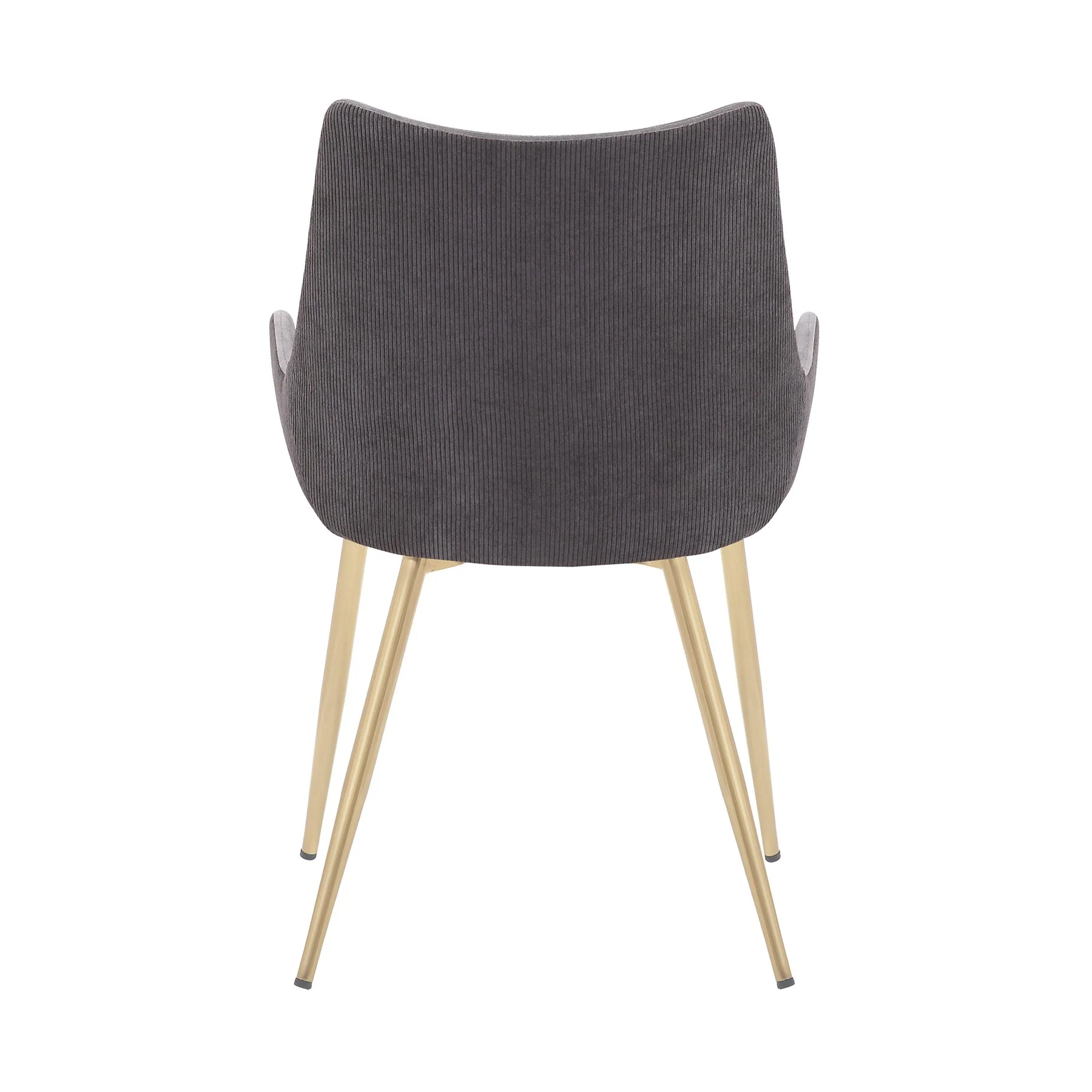 Avery Two Tone Gray Fabric Dining Room Chair with Gold Legs - Image 5
