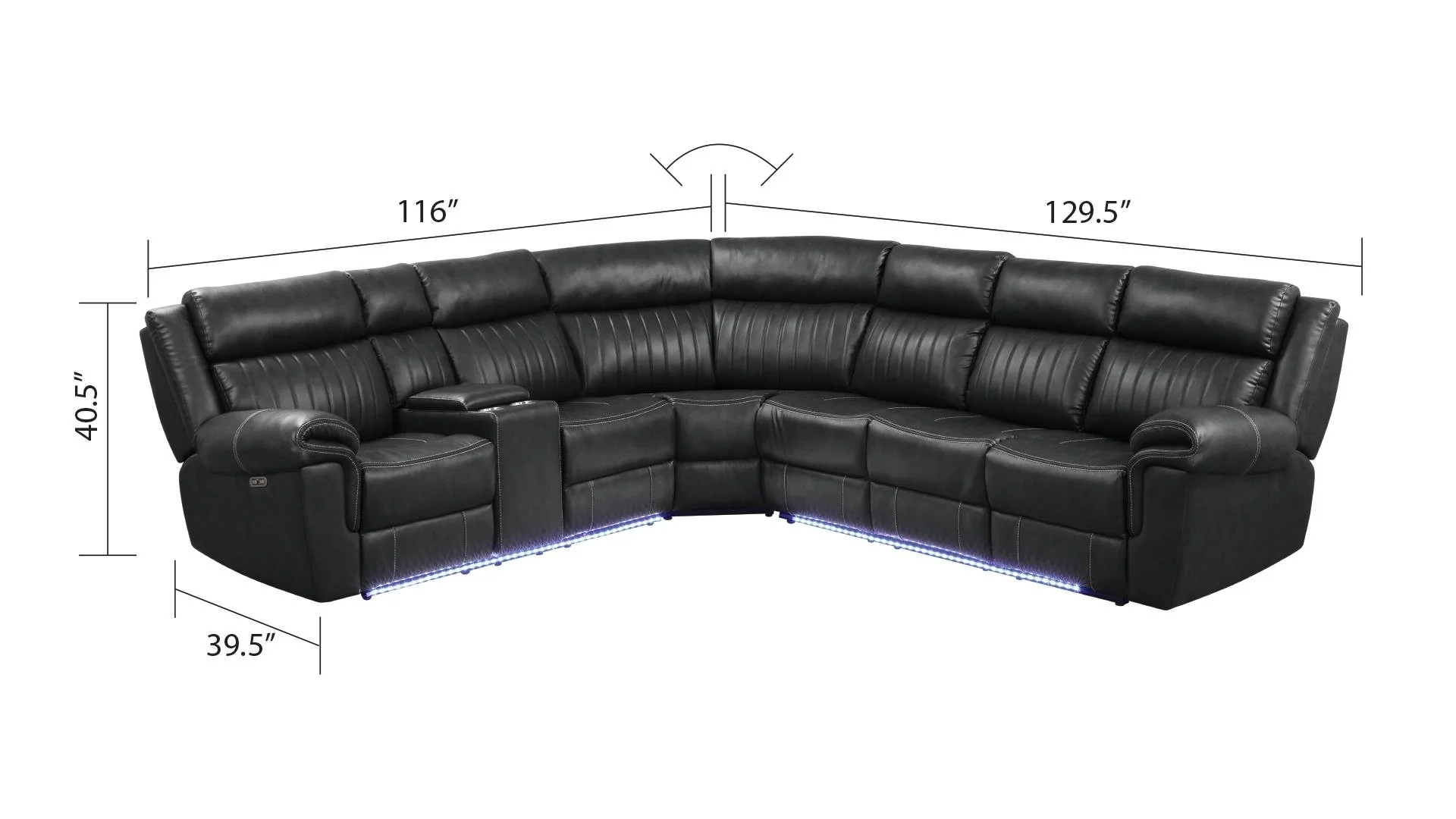 Aviator Sectional Black - Image 2