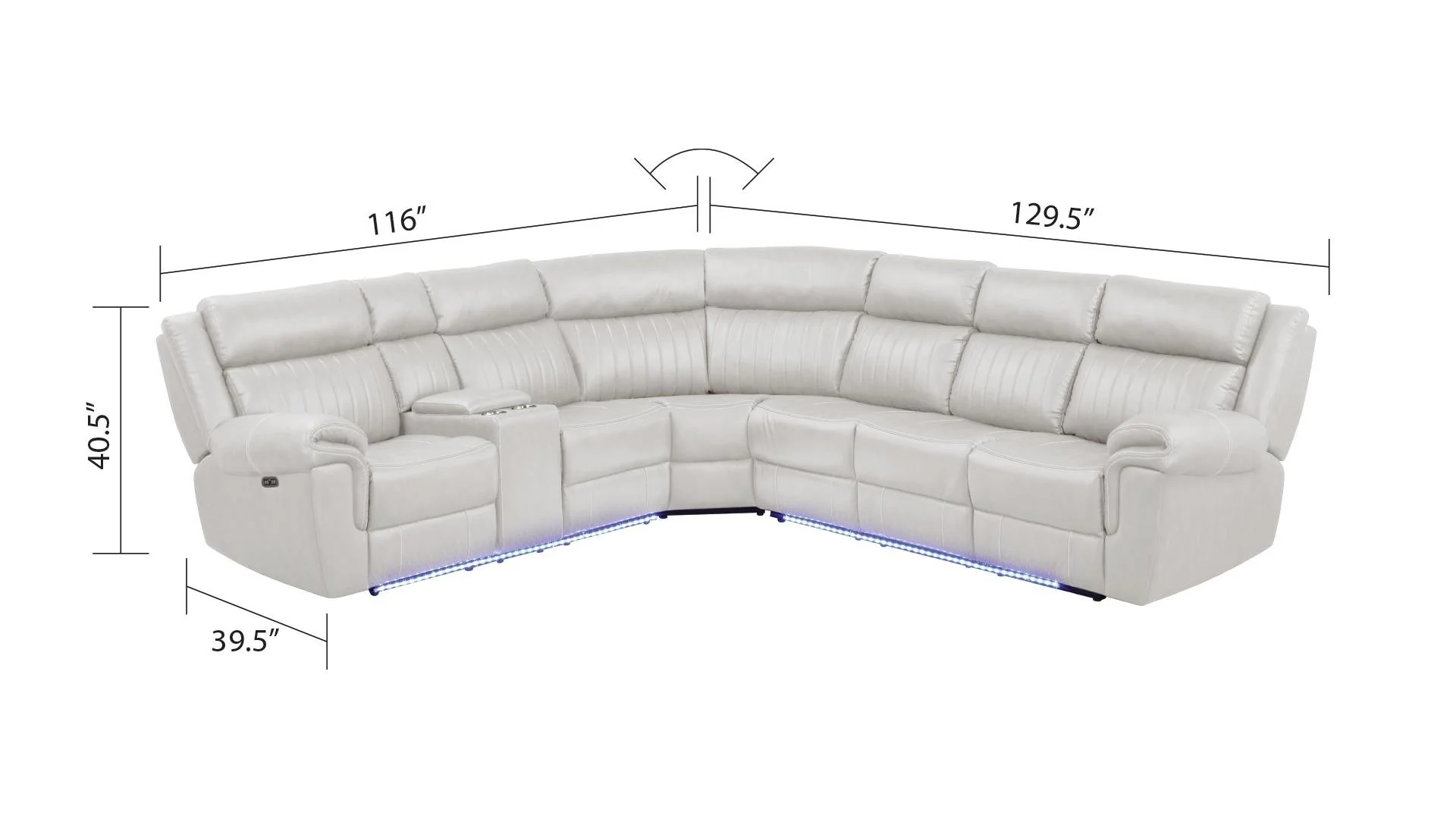 Aviator Sectional Ice - Image 2
