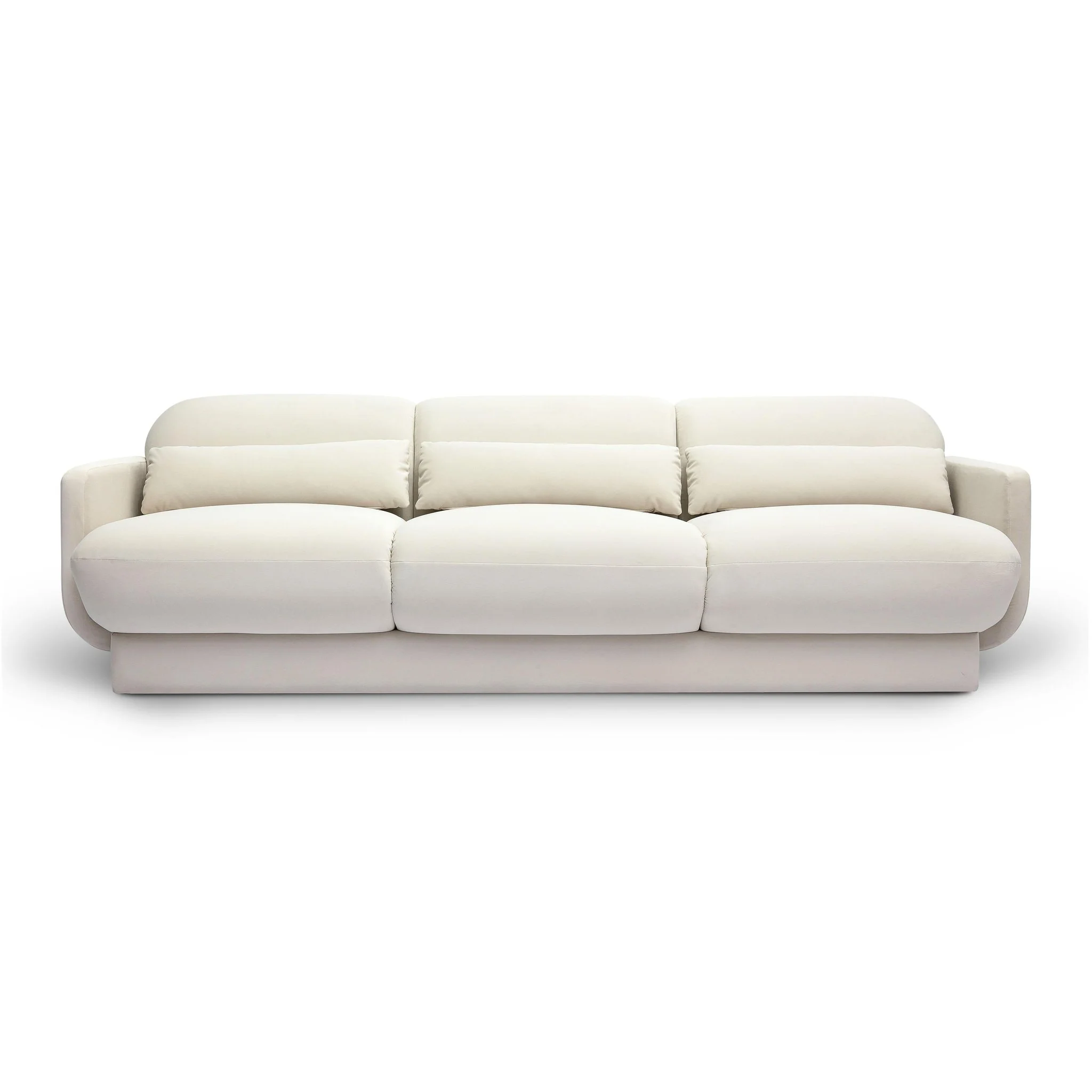 Azalea Cream Velvet Sofa - Image 3