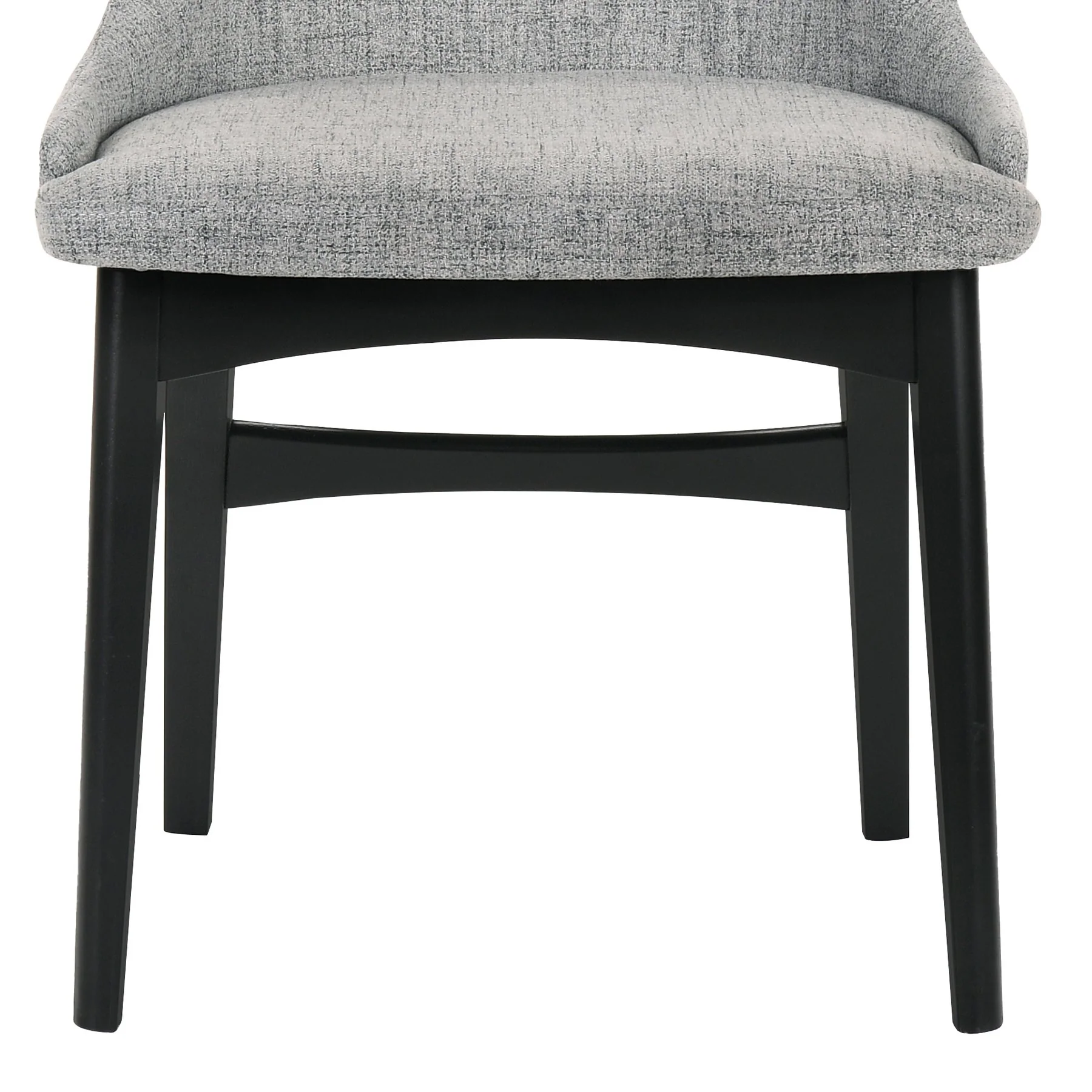 Azalea Gray Fabric and Black Wood Dining Side Chairs - Set of 2 - Image 7