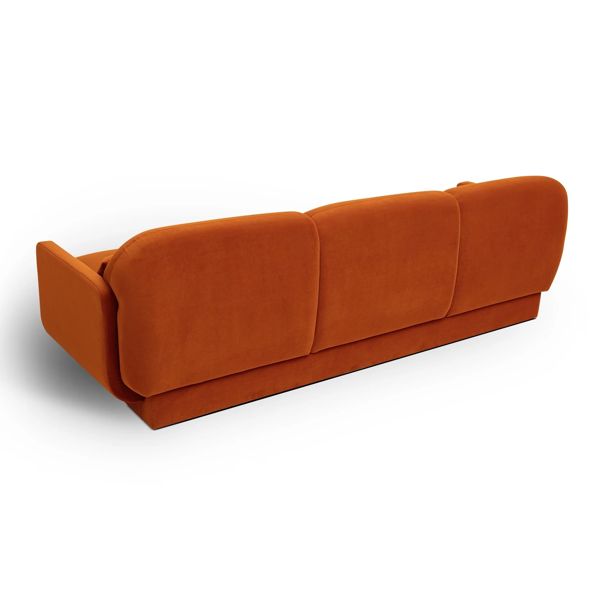 Azalea Rust Orange Velvet Sofa - Image 4