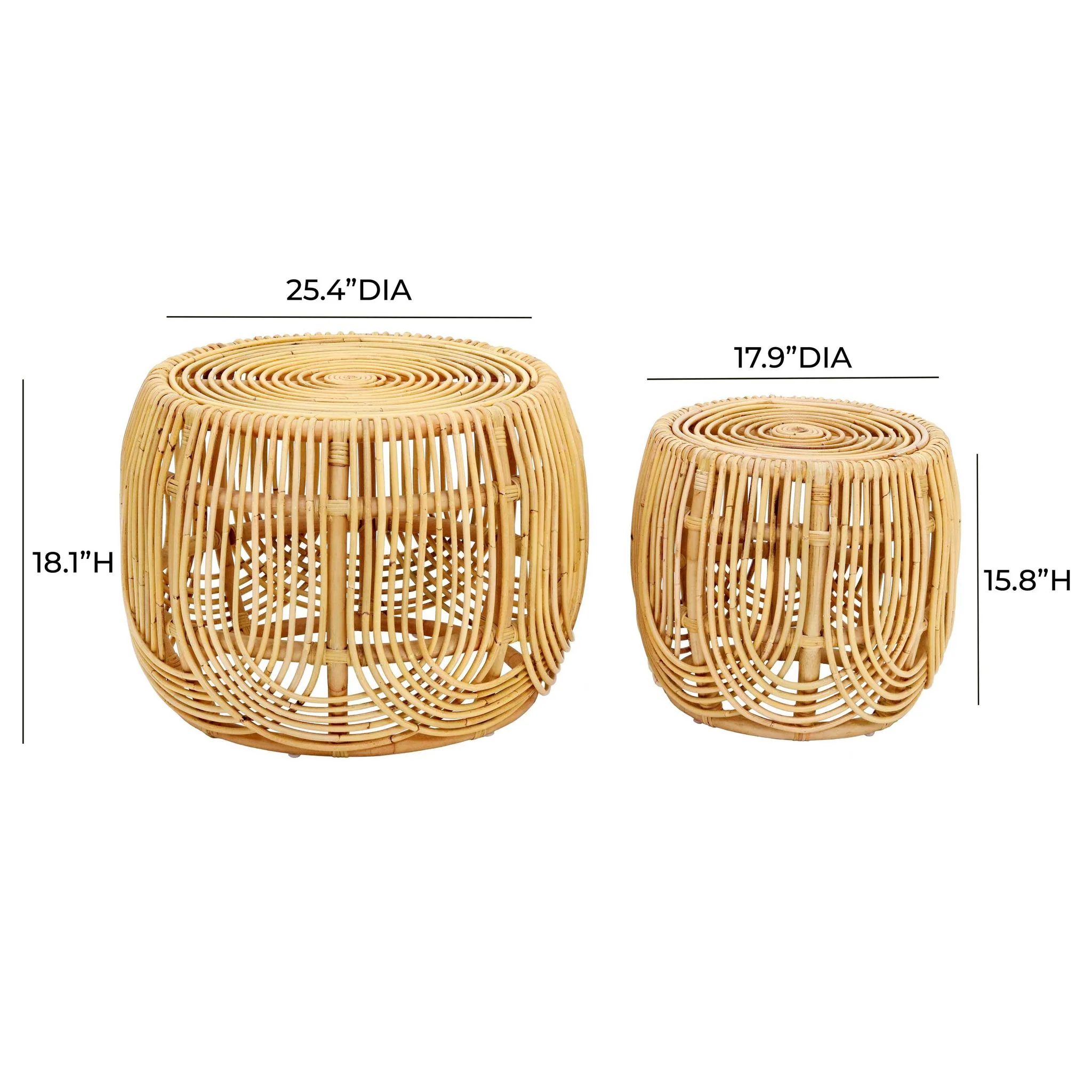 Azrina Rattan Nesting Tables - Image 6
