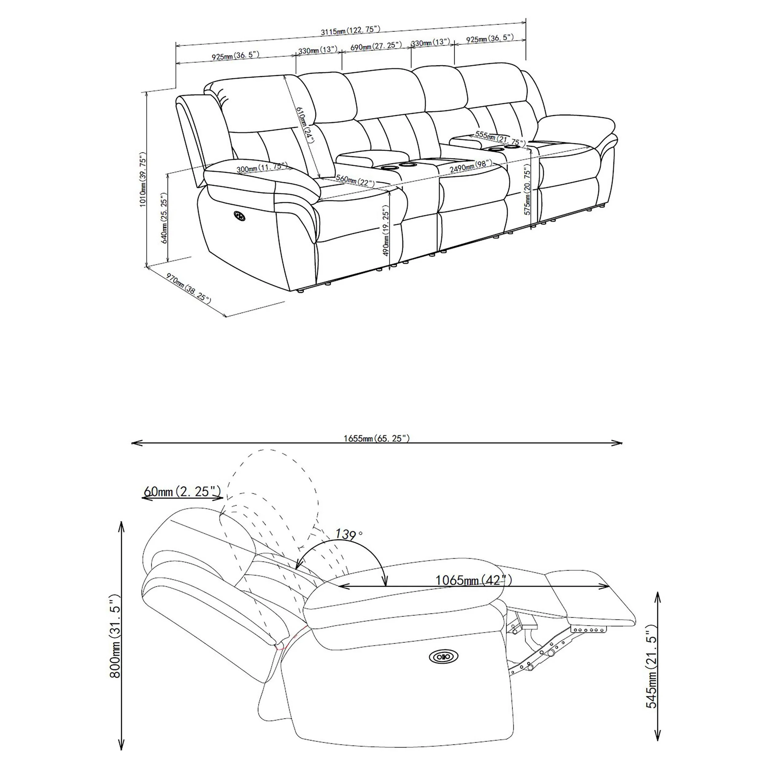 Bahrain Power Home Theater Seating - Image 18