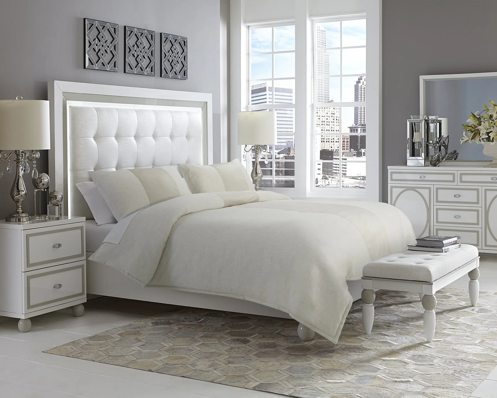Baldwin 3-Piece King Comforter Set - Cream - Image 7