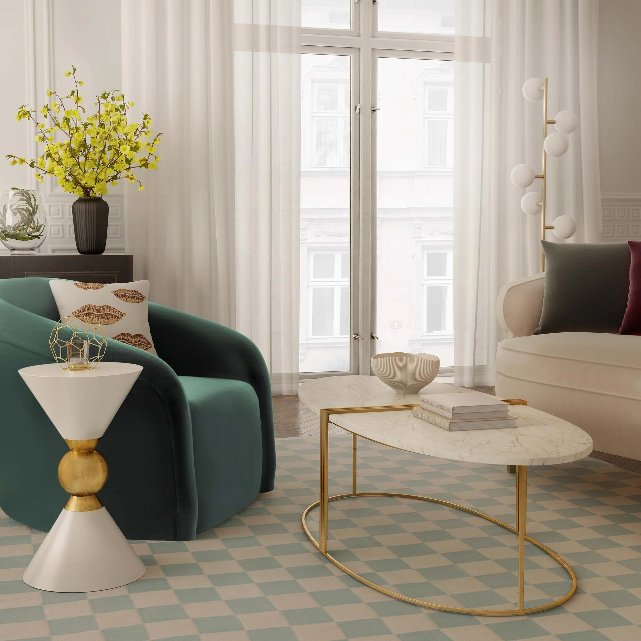 Balhi White Side Table - Image 2