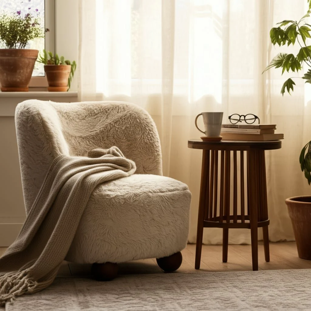 Ball-foot Accent Chair, Ivory - Image 11