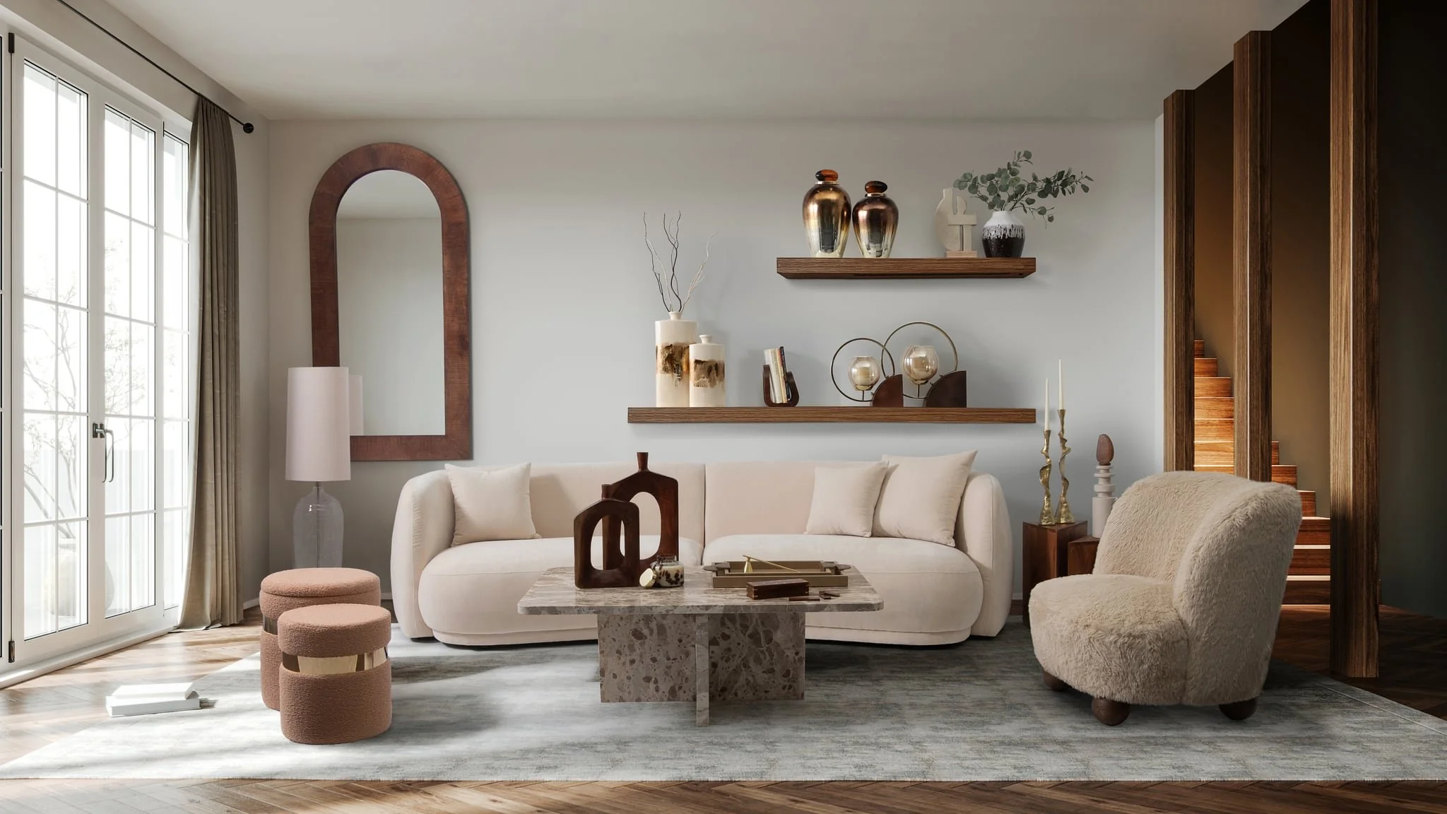 Ball-foot Accent Chair, Ivory - Image 9