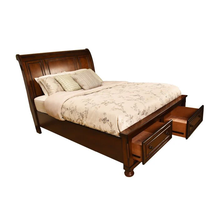 Baltimore 4 Pc Queen Bed Dark Walnut - Image 2