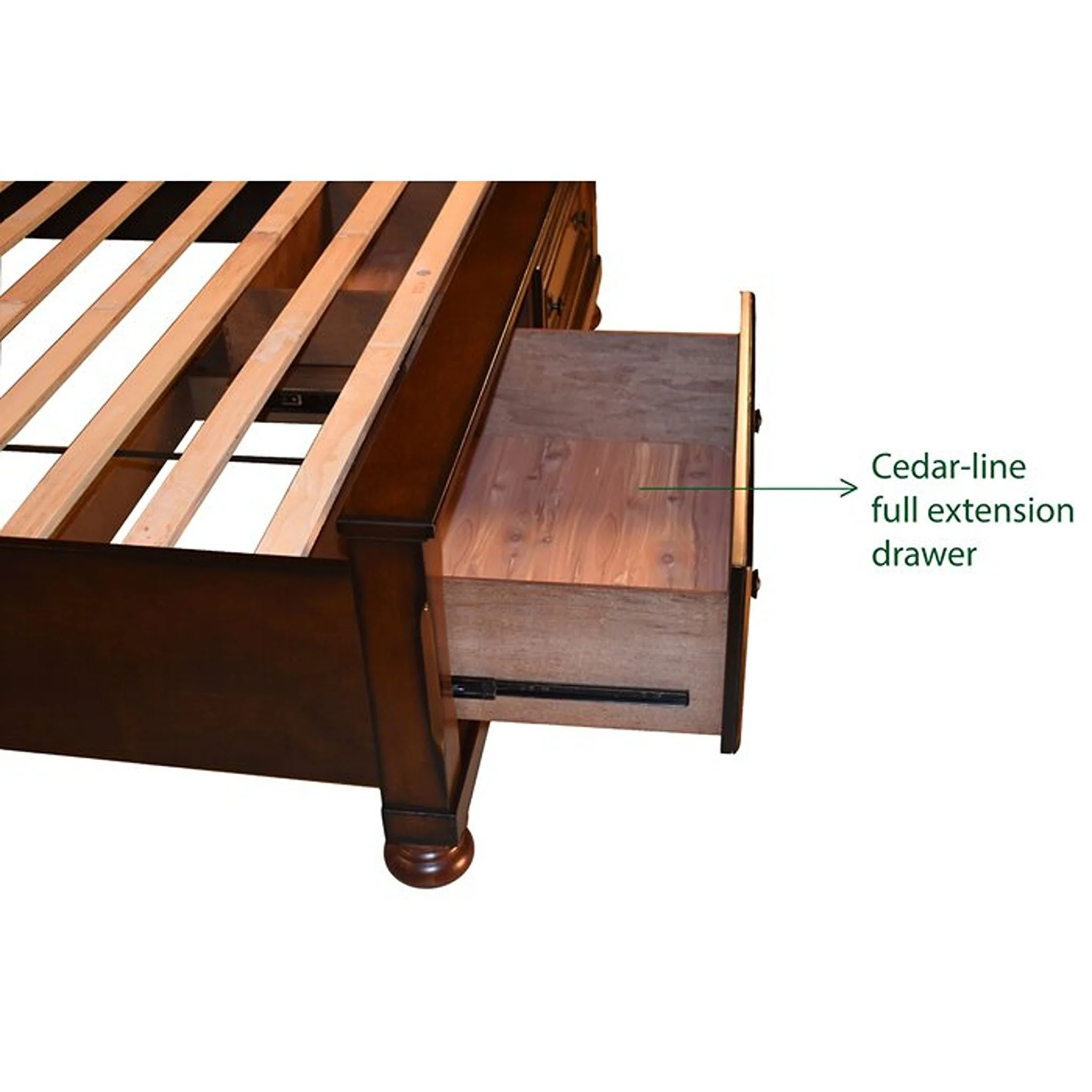 Baltimore 4 Pc Queen Bed Dark Walnut - Image 5