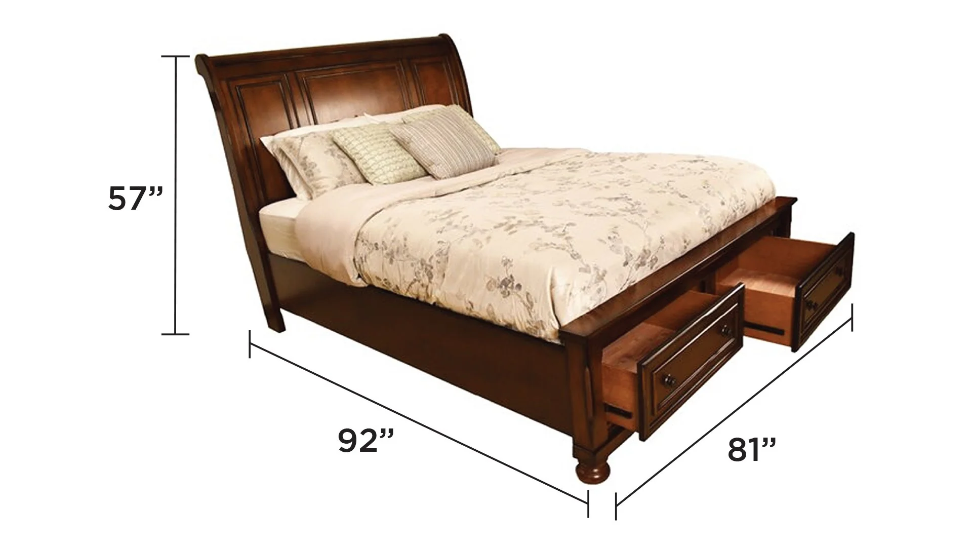 Baltimore King Bed Dark Walnut - Image 5