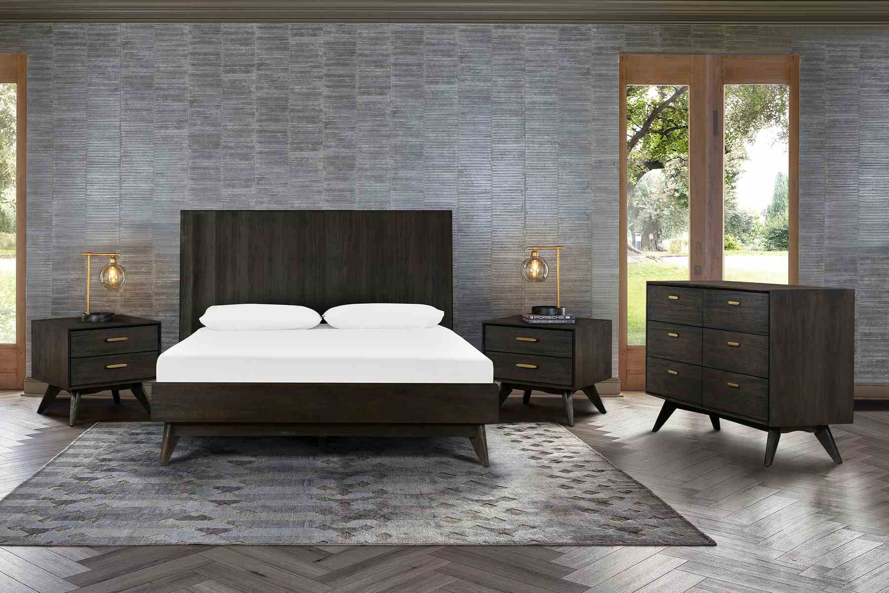 Baly 4 Piece Acacia King Loft Bedroom Set with Dresser and Nightstands - Image 8