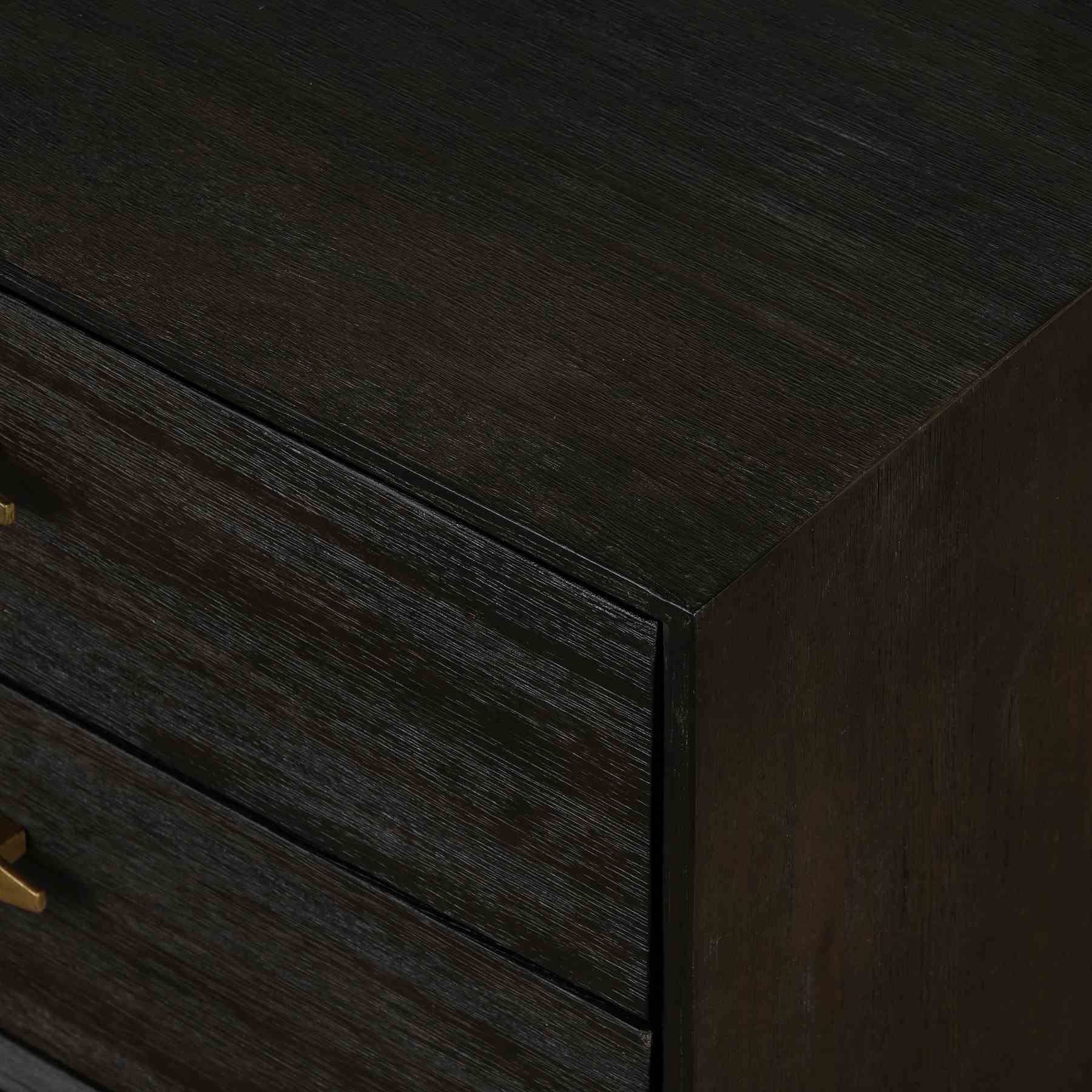 Baly Acacia Mid-Century 2 Drawer Night stand - Image 9