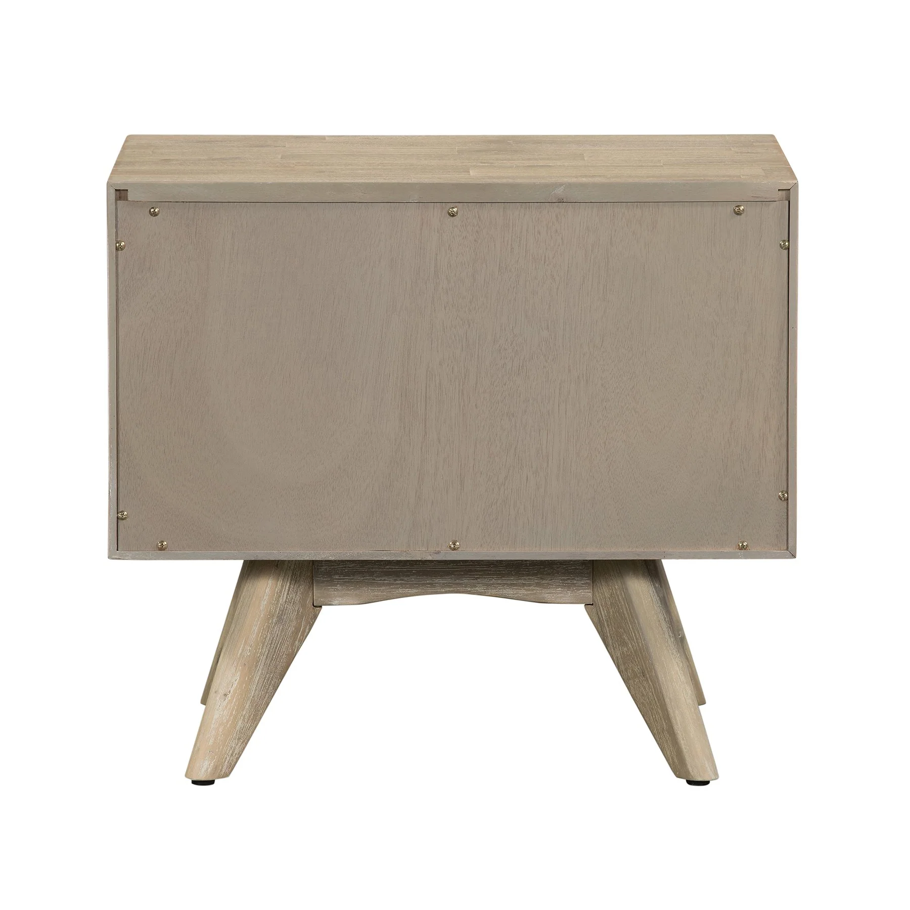 Baly Acacia Mid-Century Gray 2 Drawer Night stand - Image 4