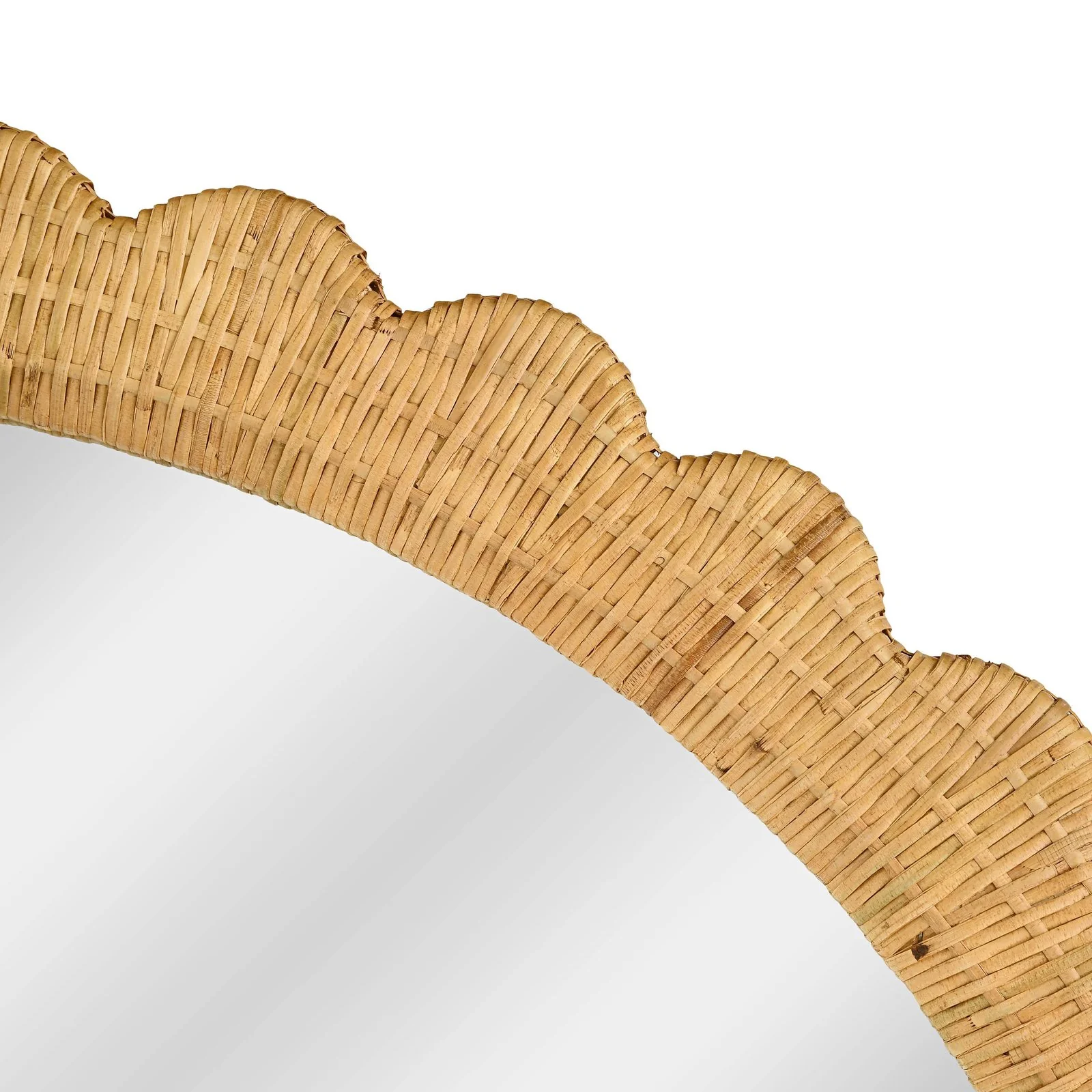 Bama Jumbo Natural Rattan Arched Wall Mirror - Image 5