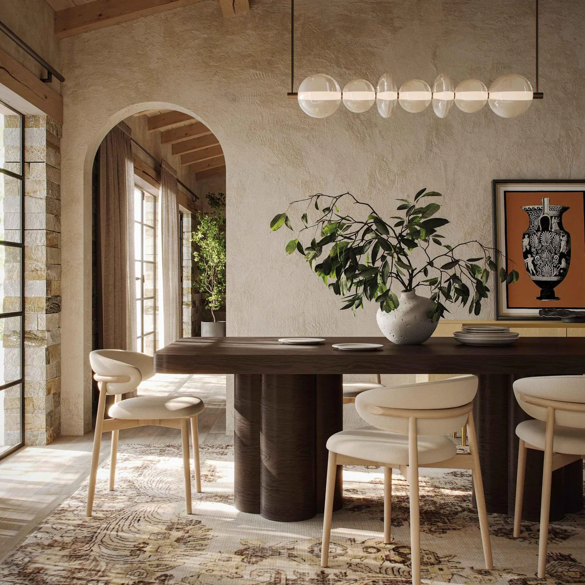 Bambi Dark Brown Ash Dining Table - Image 2