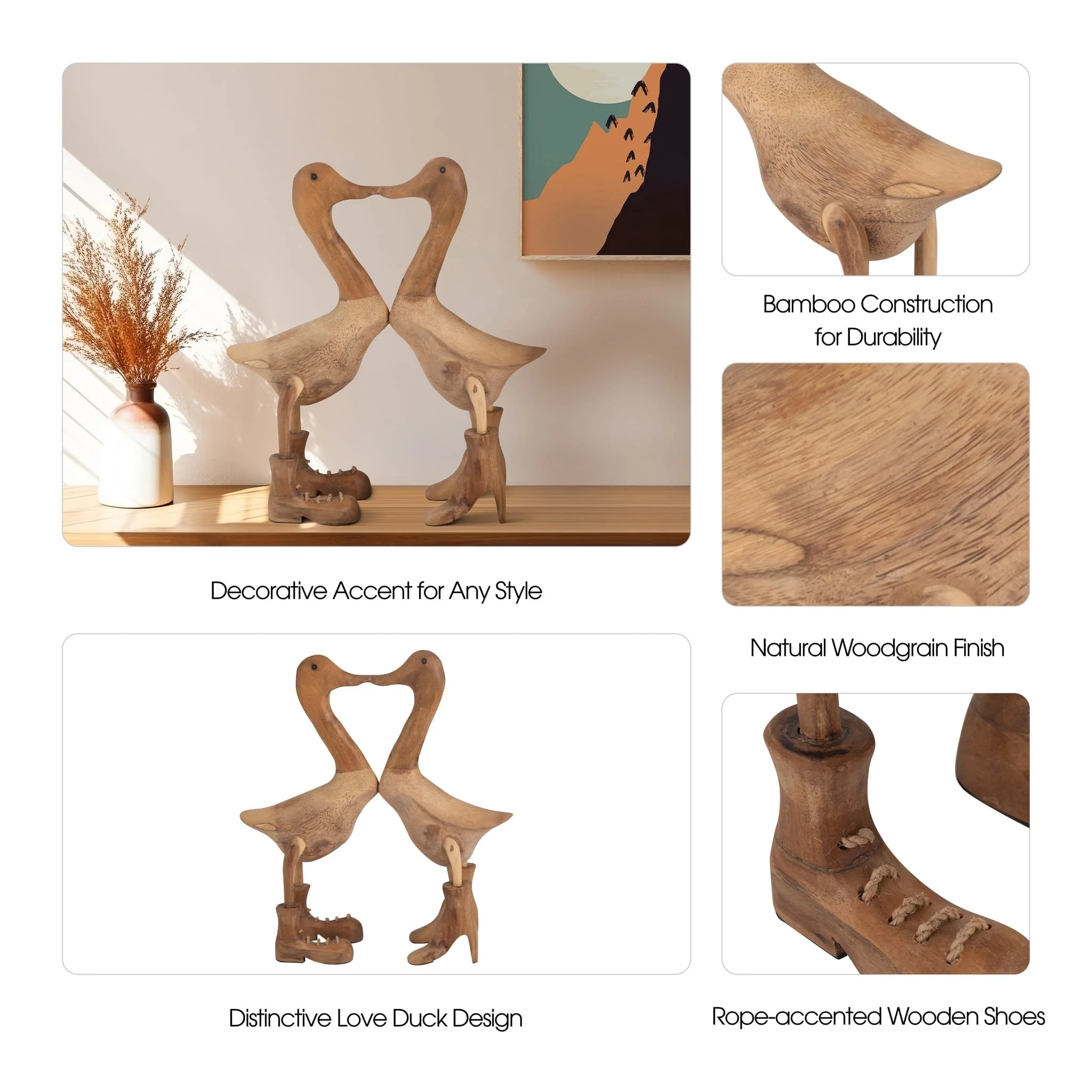 Bamboo, 18" Love Ducks, Natural - Image 9