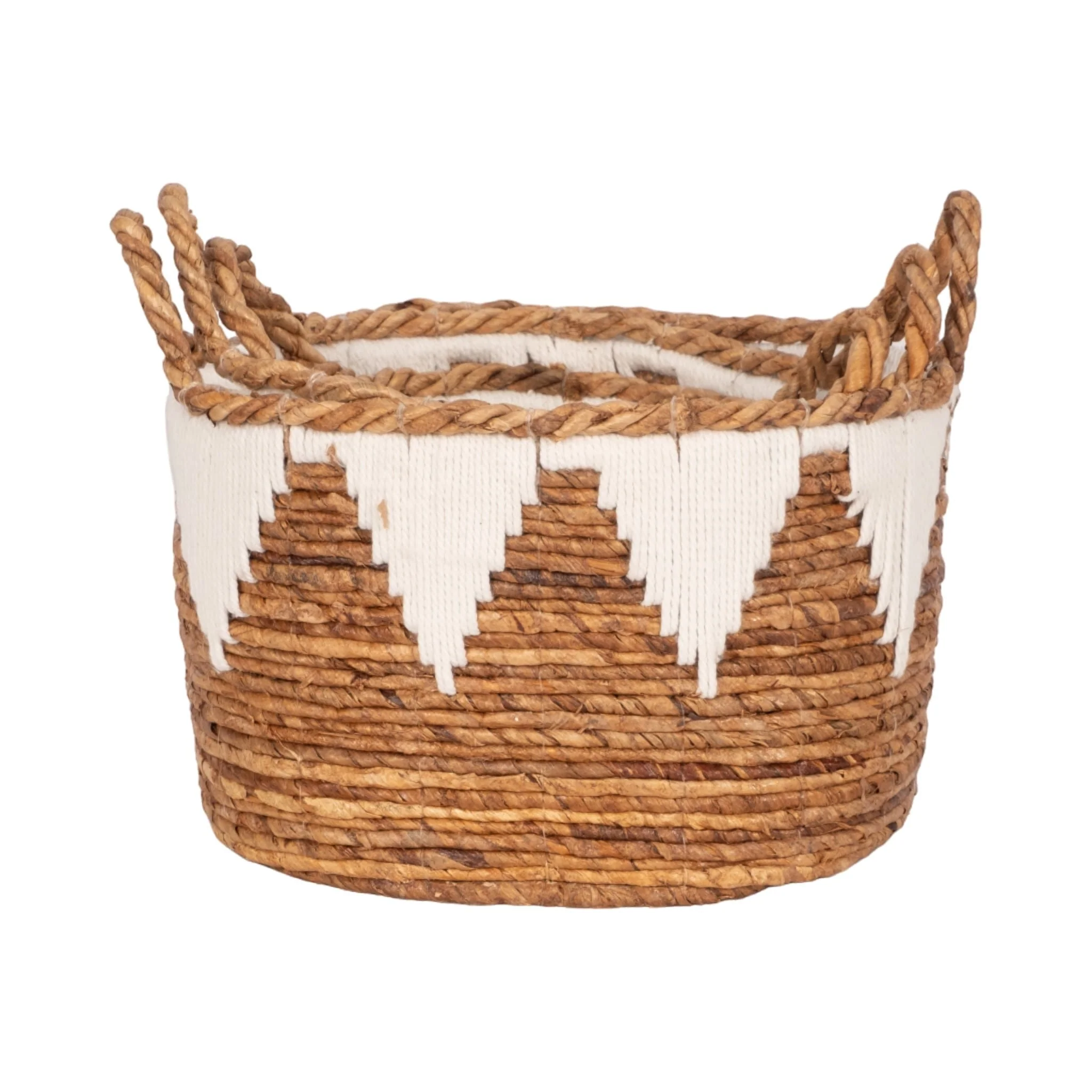 Banana Leaf, S/3 10/12/14" Nomad Basket, Natural - Image 5