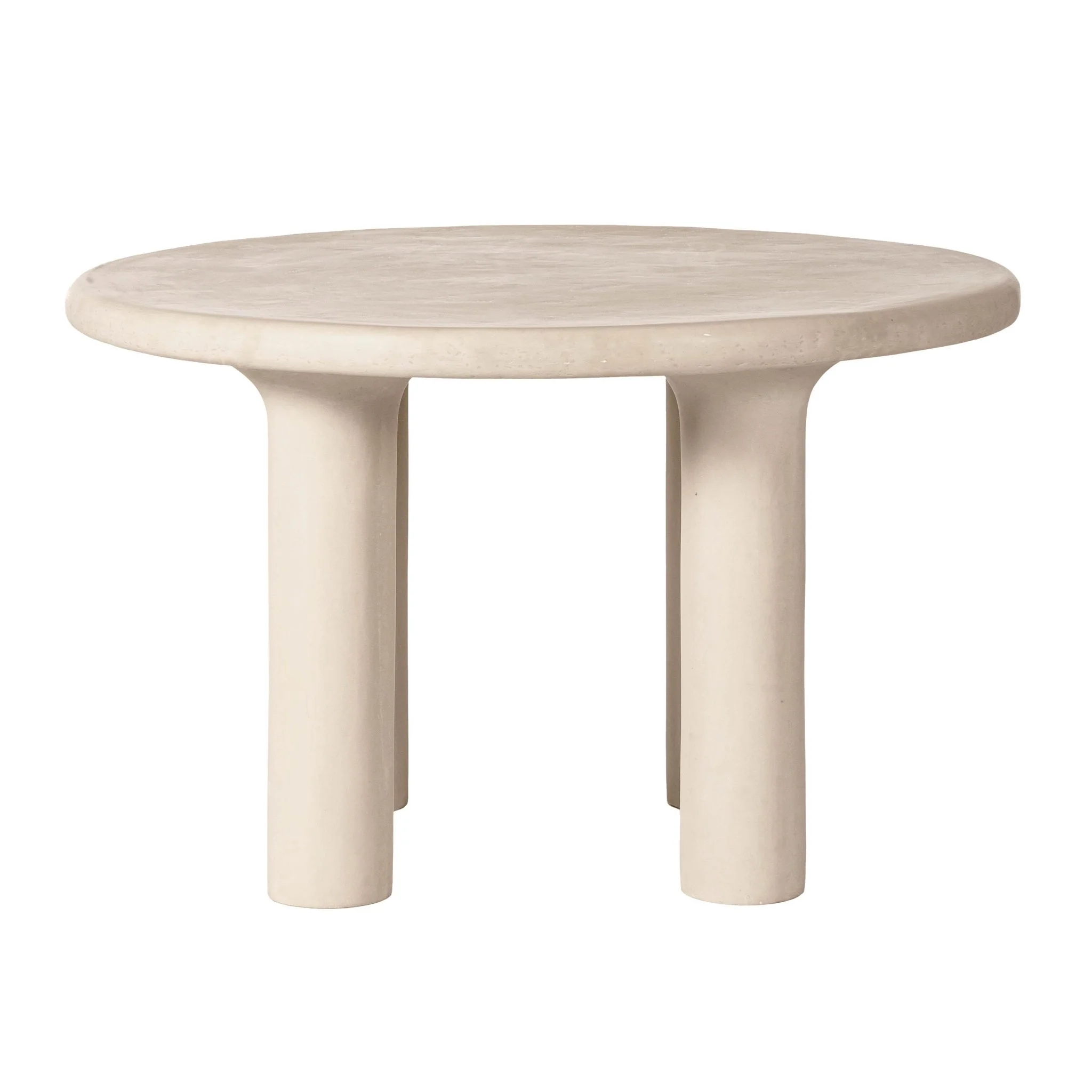 Barbara Cream Textured Indoor / Outdoor 47 inch Round Dining Table - Image 3