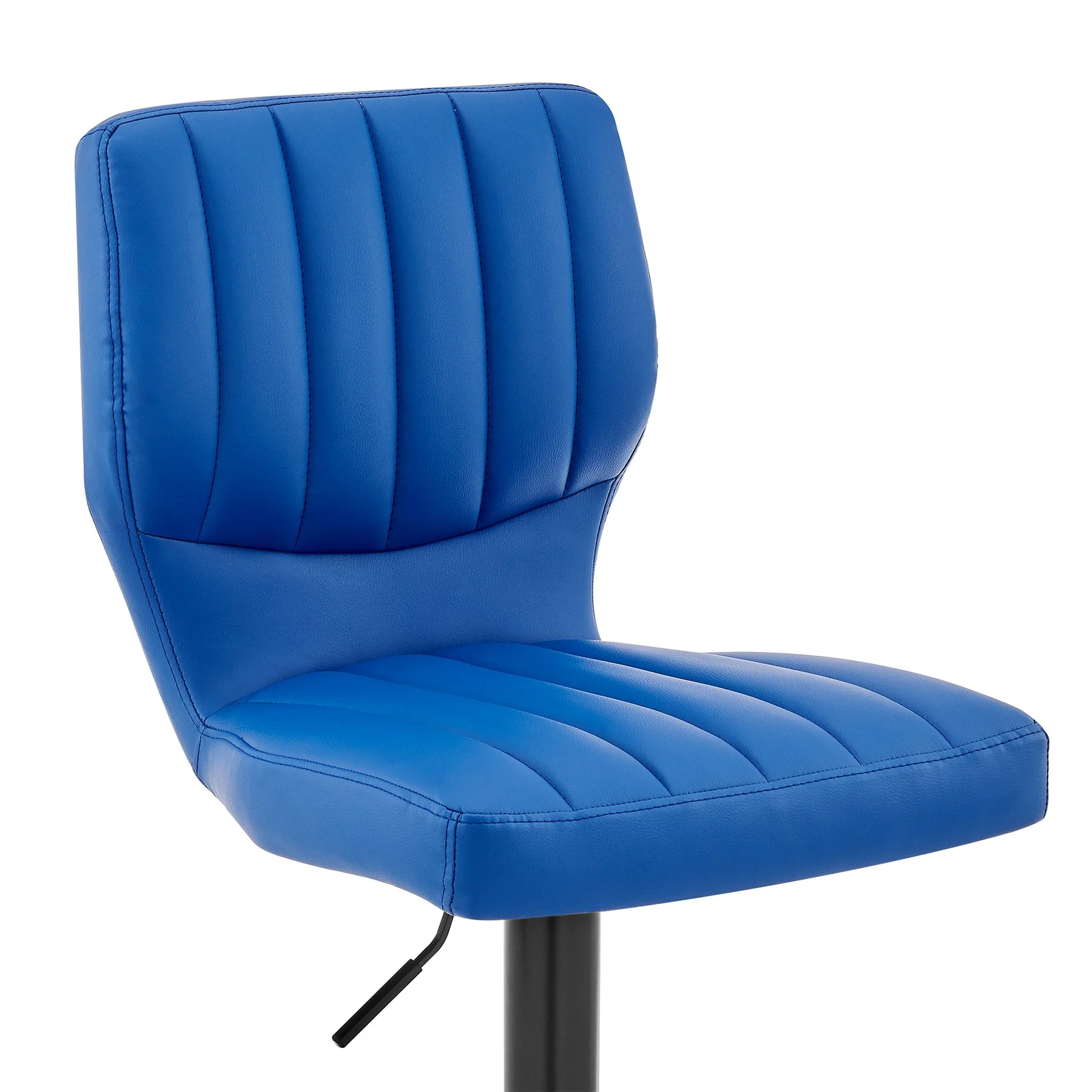 Bardot Adjustable Height Blue Faux Leather Swivel Bar Stool - Image 6